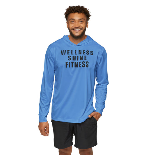 Wellness Shine Fitness Men's Sports Warmup Hoodie, Light Blue