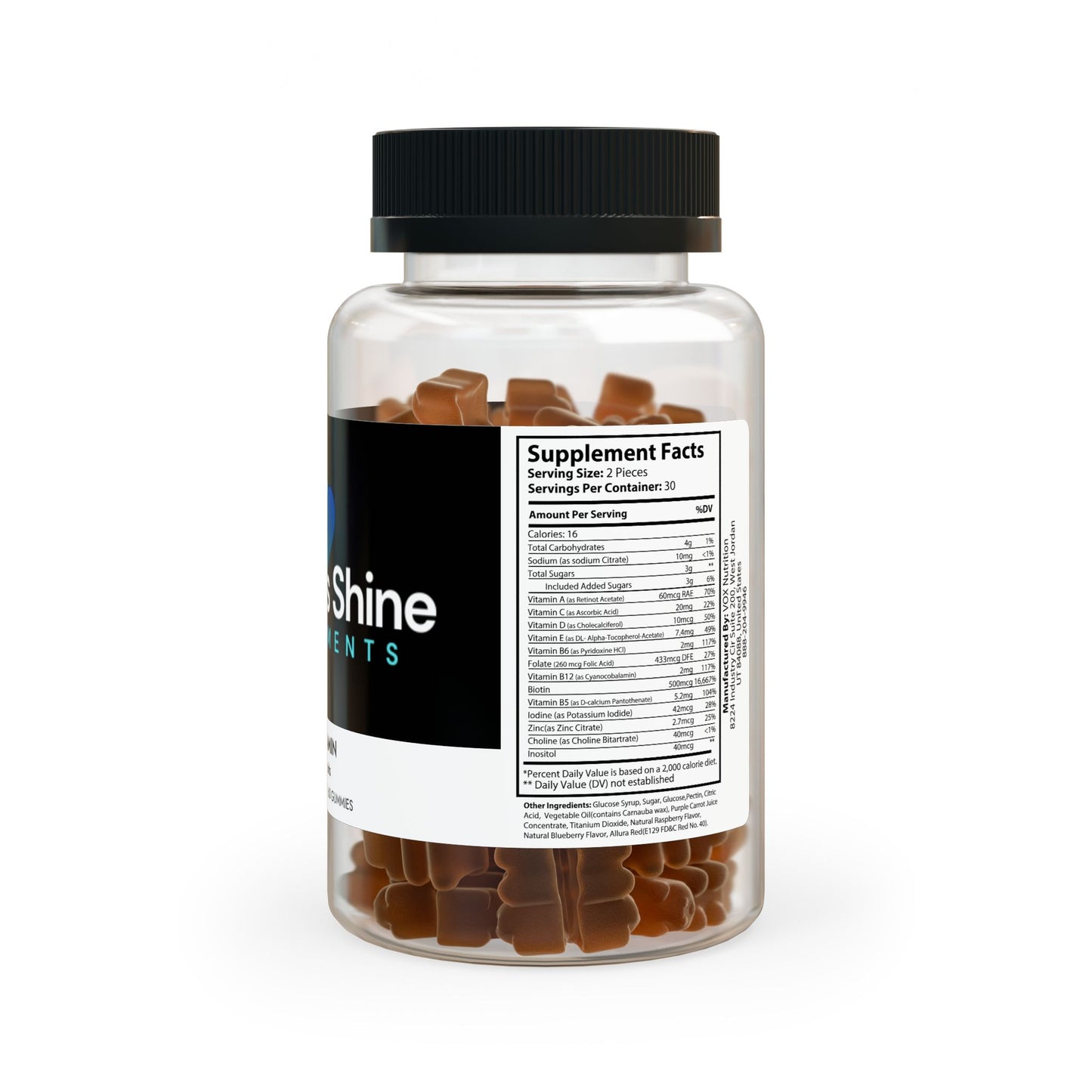 Wellness Shine Hair Vitamin Gummies (60 Gummies)