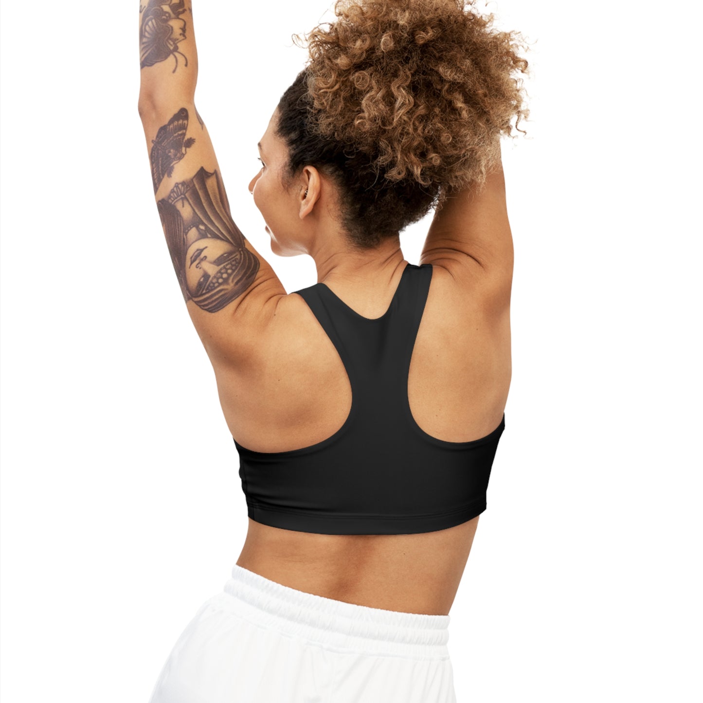 Wellness Shine Fitness Seamless Sports Bra, Black