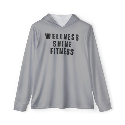 Wellness Shine Fitness Men's Sports Warmup Hoodie, Light Grey