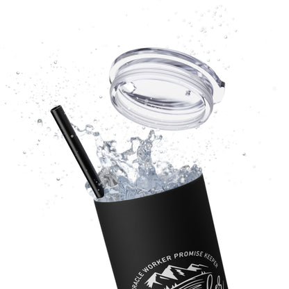 Waymaker Skinny Tumbler with Straw, 20oz