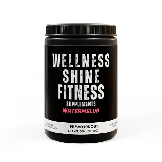 Wellness Shine Pre-Workout Supplement, Watermelon (300g, 10.58oz)