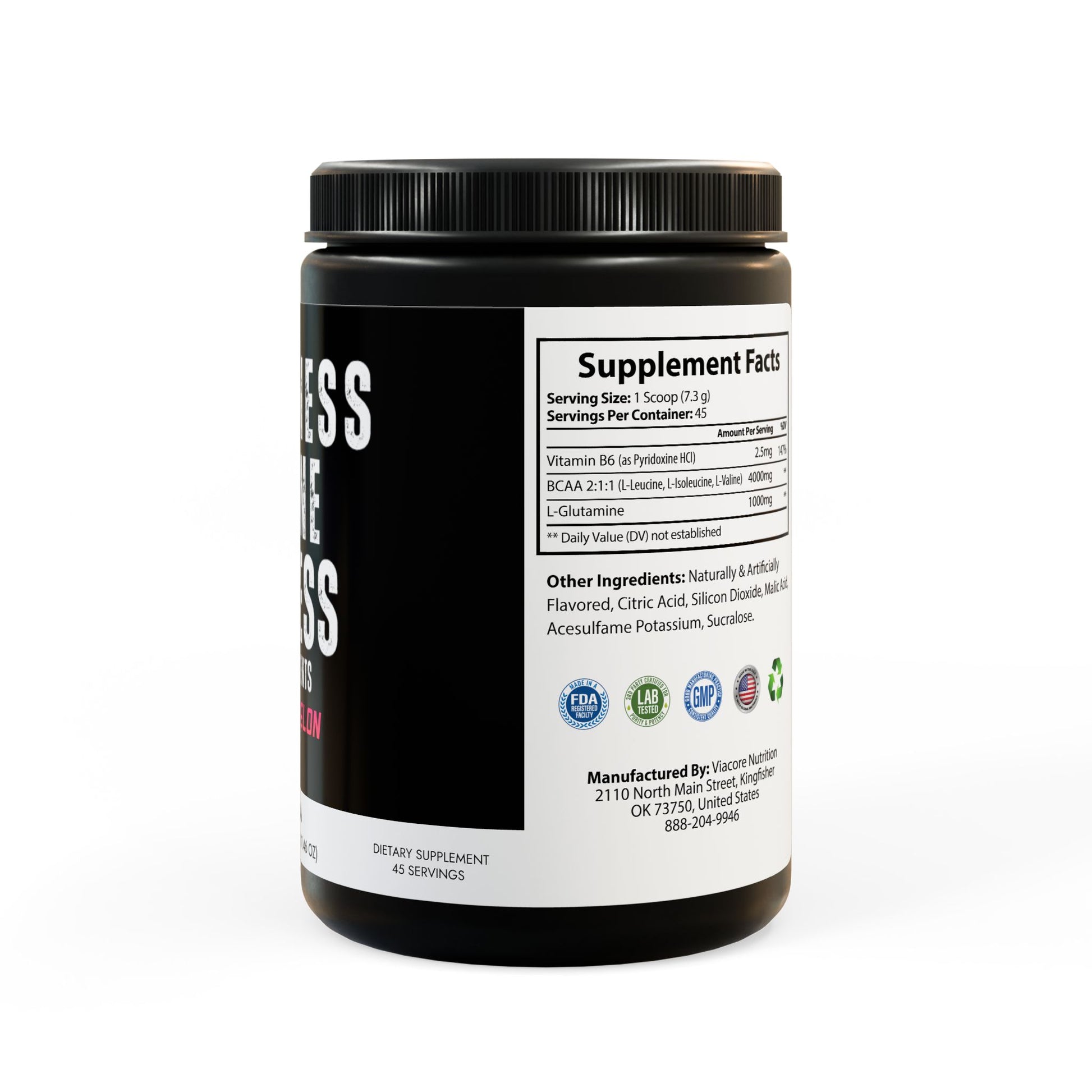 Wellness Shine Fitness Supplements Watermelon BCAA Right