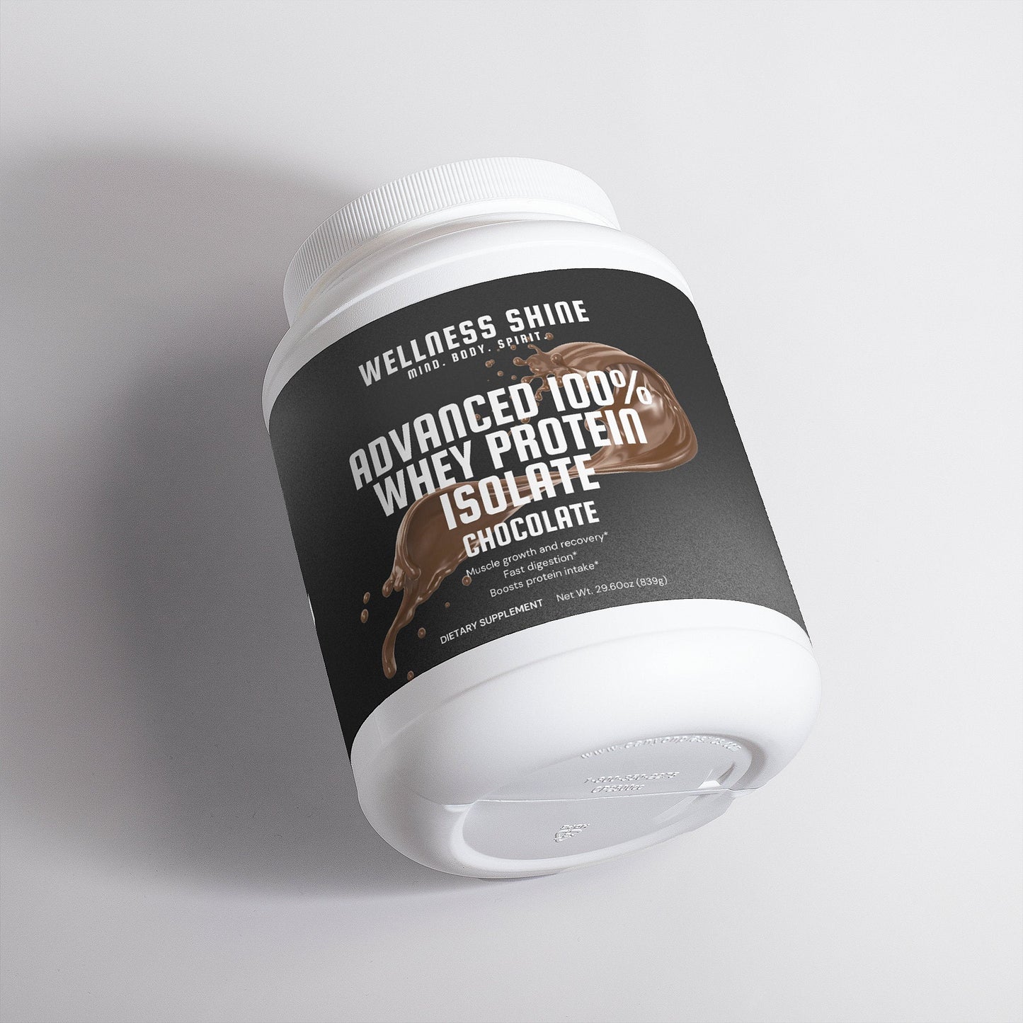 Advanced 100% Whey Protein Isolate (Chocolate) – Muscle Growth Supplement by Wellness Shine - Wellness Shine