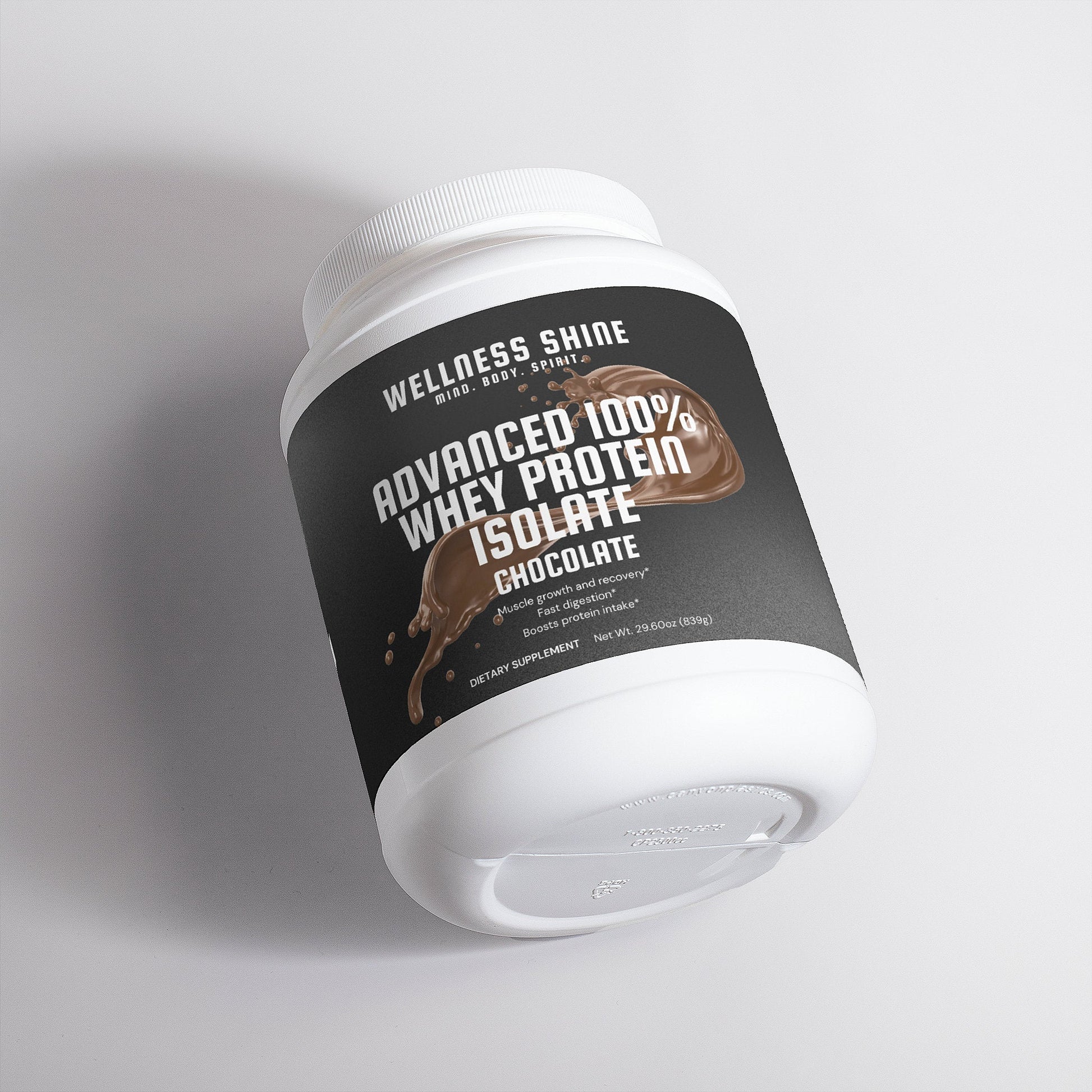 Advanced 100% Whey Protein Isolate (Chocolate) – Muscle Growth Supplement by Wellness Shine - Wellness Shine