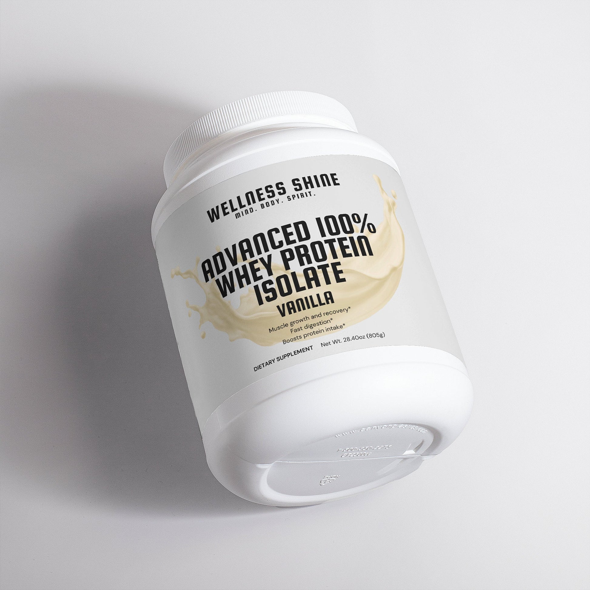 Advanced 100% Whey Protein Isolate (Vanilla) – Muscle Growth Supplement by Wellness Shine - Wellness Shine