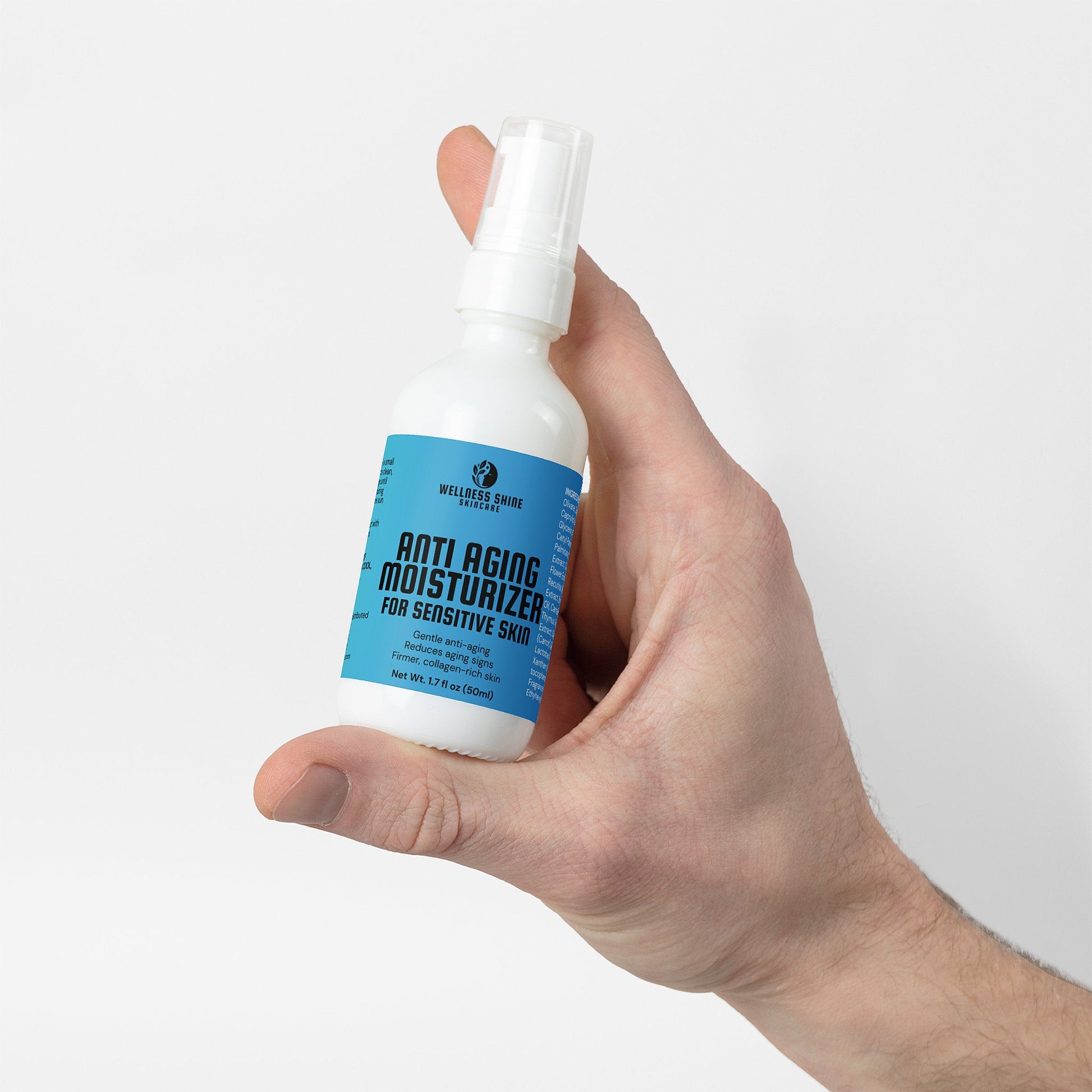 Anti Aging Moisturizer for Sensitive Skin - Hydrating, Elasticity and Moisturizing Skin Care by Wellness Shine - Wellness Shine