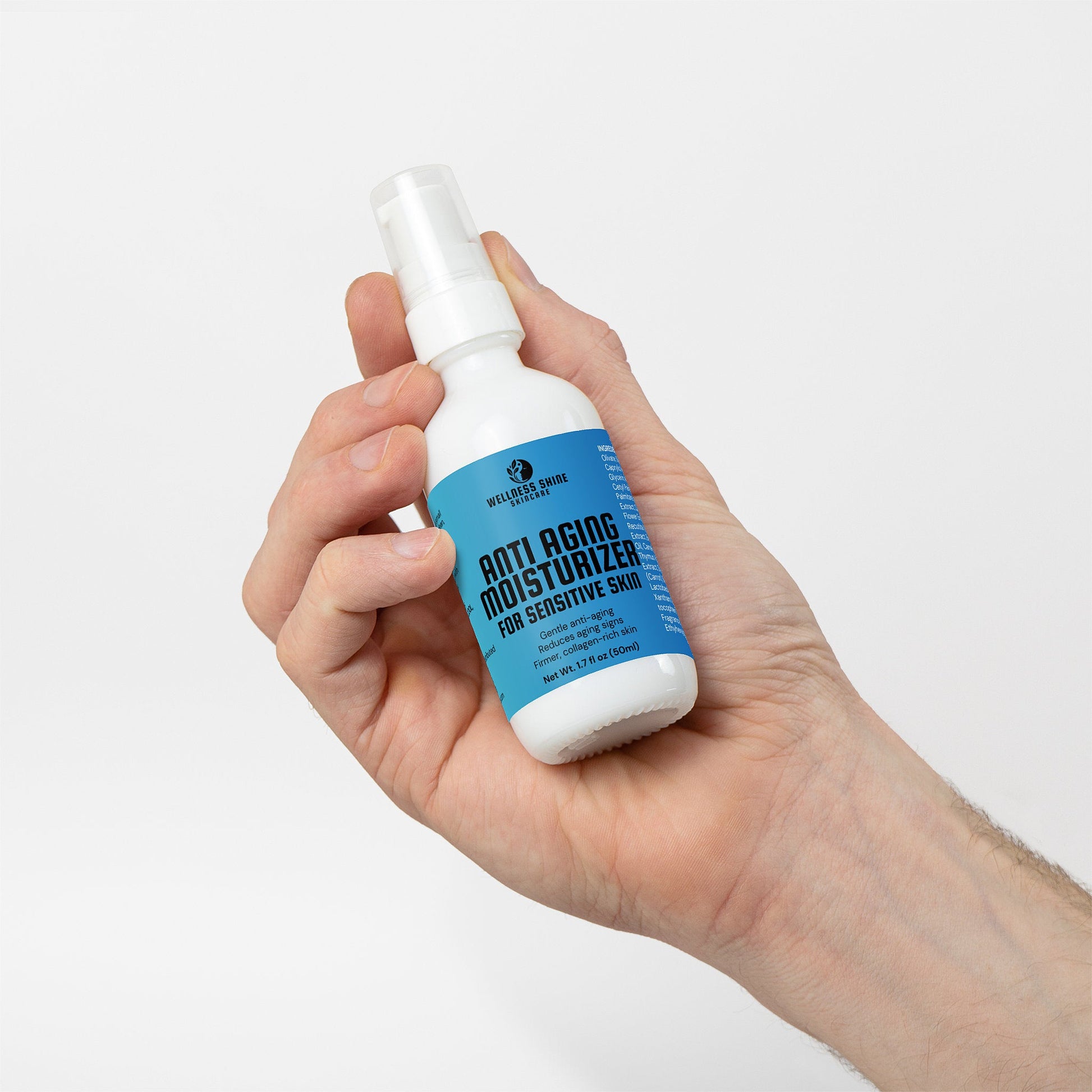 Anti Aging Moisturizer for Sensitive Skin - Hydrating, Elasticity and Moisturizing Skin Care by Wellness Shine - Wellness Shine