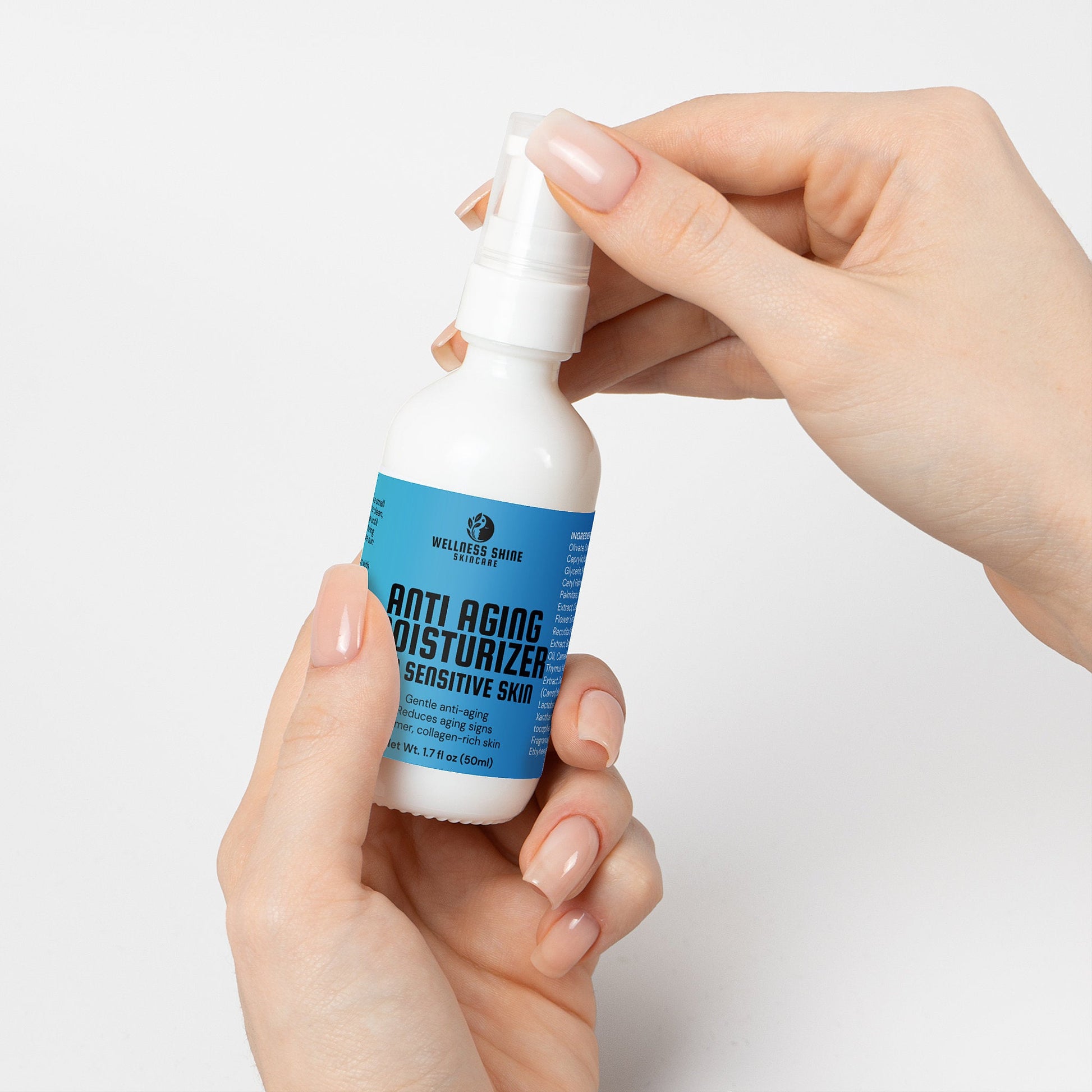 Anti Aging Moisturizer for Sensitive Skin - Hydrating, Elasticity and Moisturizing Skin Care by Wellness Shine - Wellness Shine