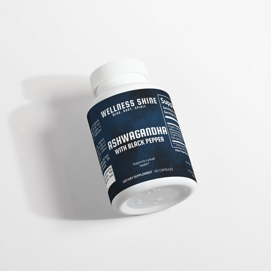 Ashwagandha & Black Pepper (Adaptogen Stress Calmer) by Wellness Shine – product detail