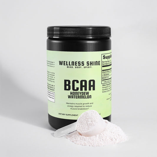 BCAA Post Workout Powder – Honeydew/Watermelon – 292.5g (45 Servings) by Wellness Shine - Wellness Shine