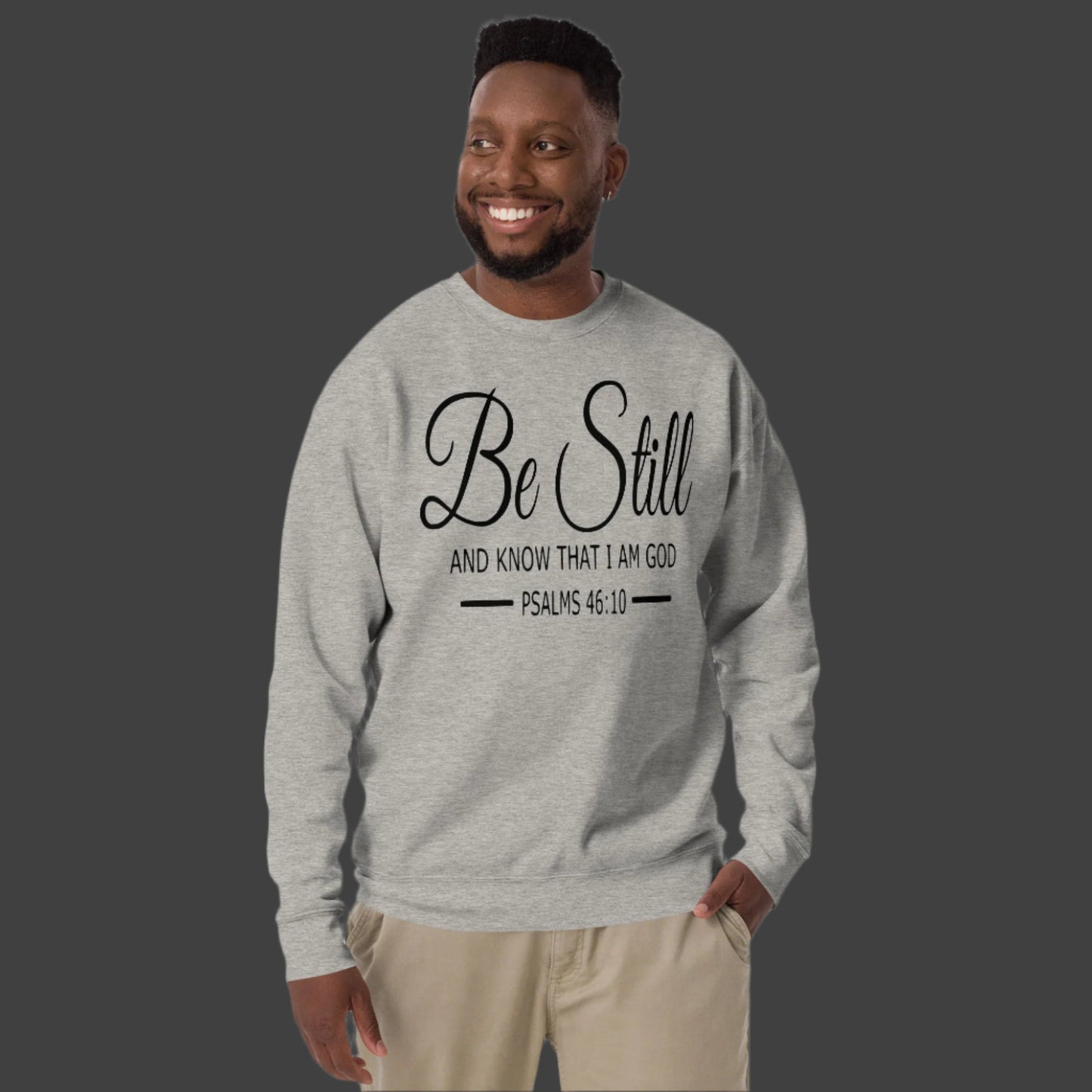 Be Still Unisex Premium Sweatshirt - Faith Based Apparel - Wellness Shine - Wellness Shine