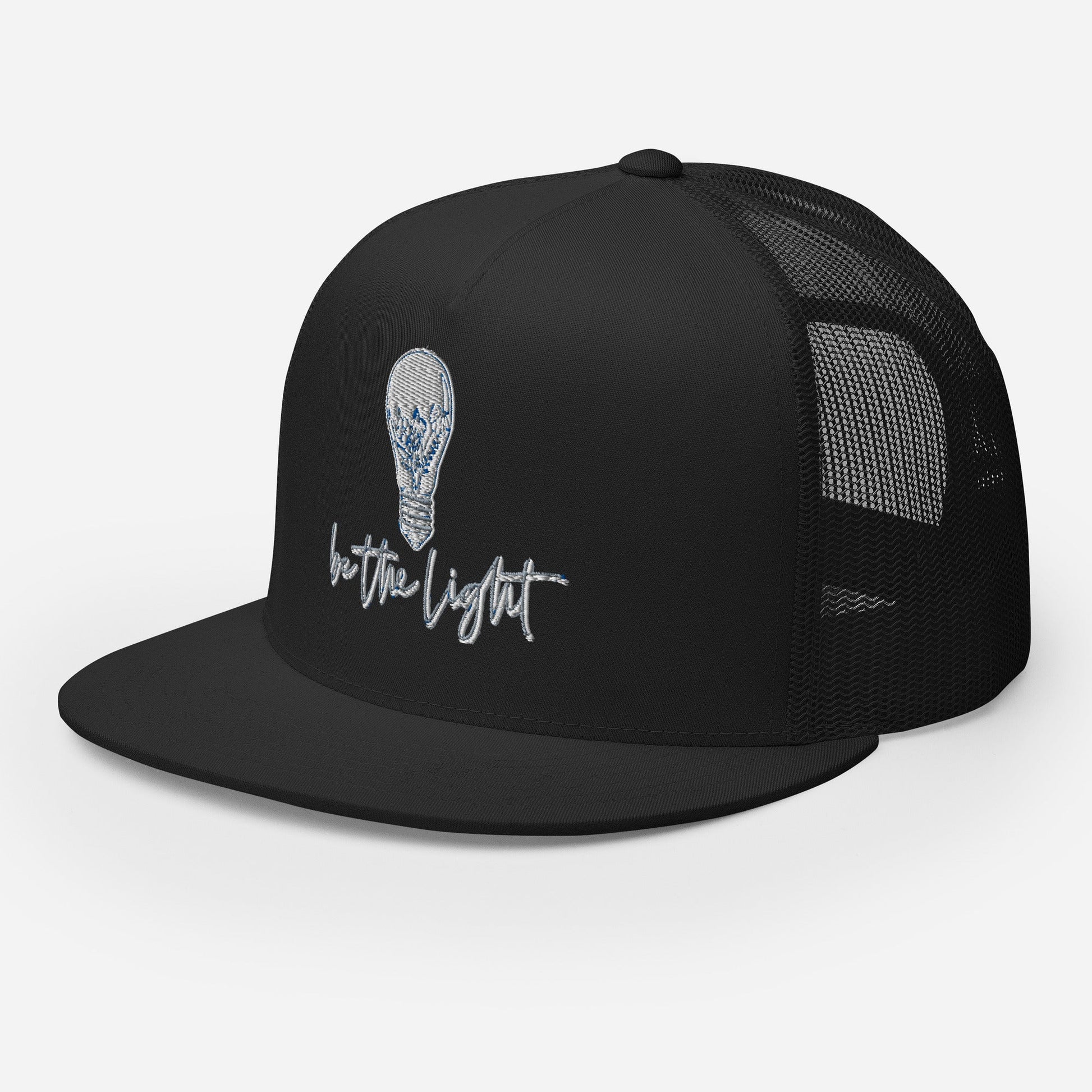 "Be the Light" Christian Hat, Bible Verse Hat, Yupoong 6006 Trucker Cap - Wellness Shine