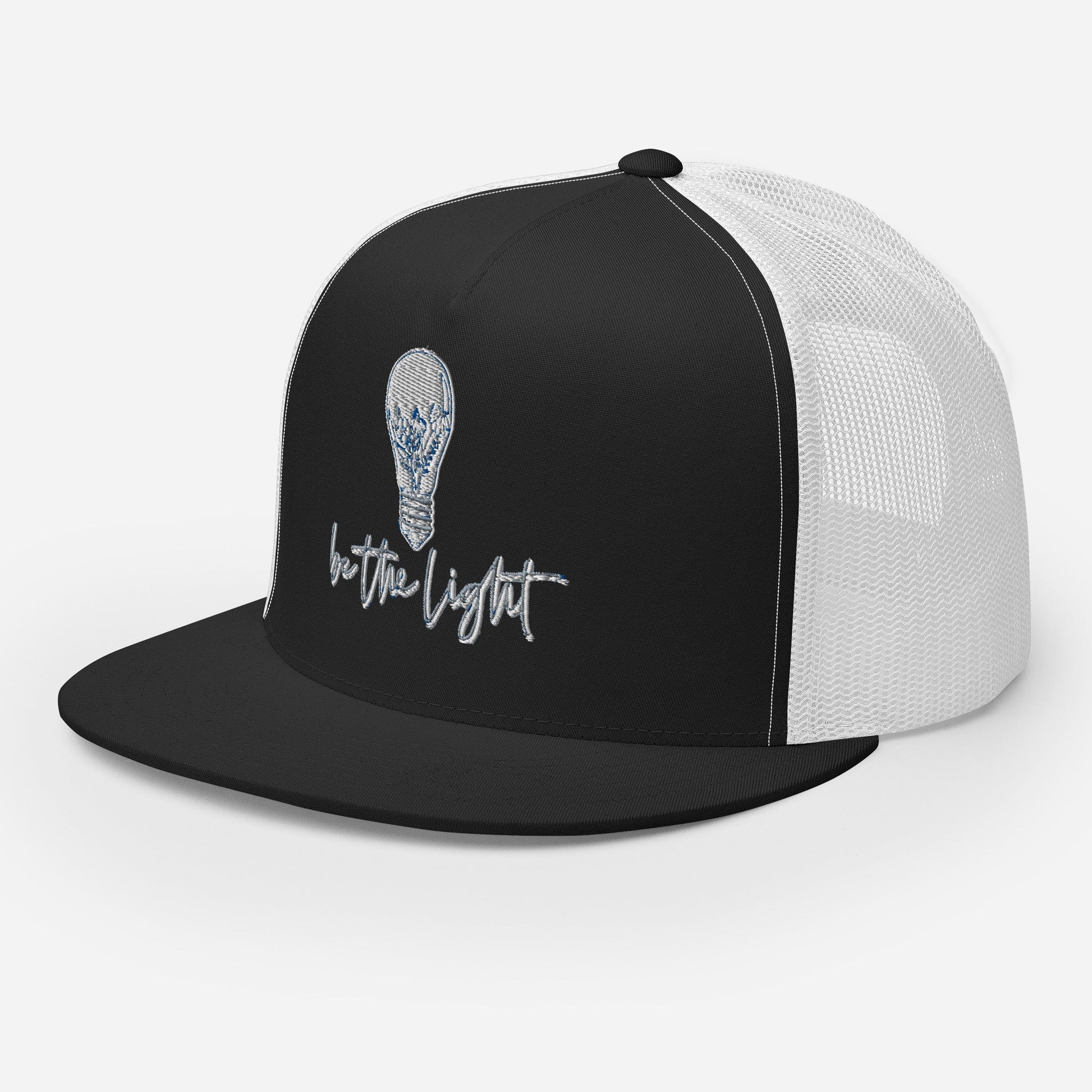 "Be the Light" Christian Hat, Bible Verse Hat, Yupoong 6006 Trucker Cap - Wellness Shine