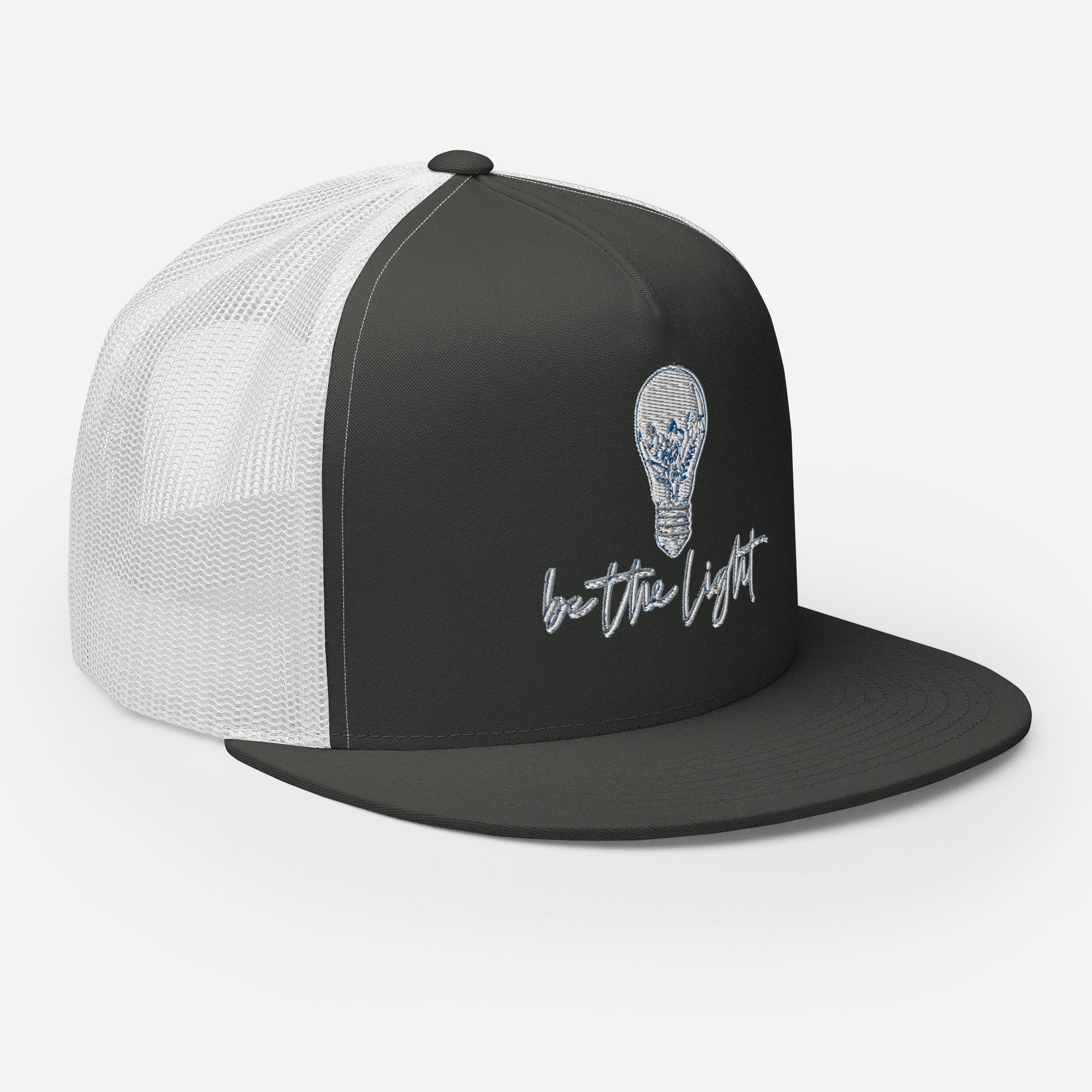 "Be the Light" Christian Hat, Bible Verse Hat, Yupoong 6006 Trucker Cap - Wellness Shine