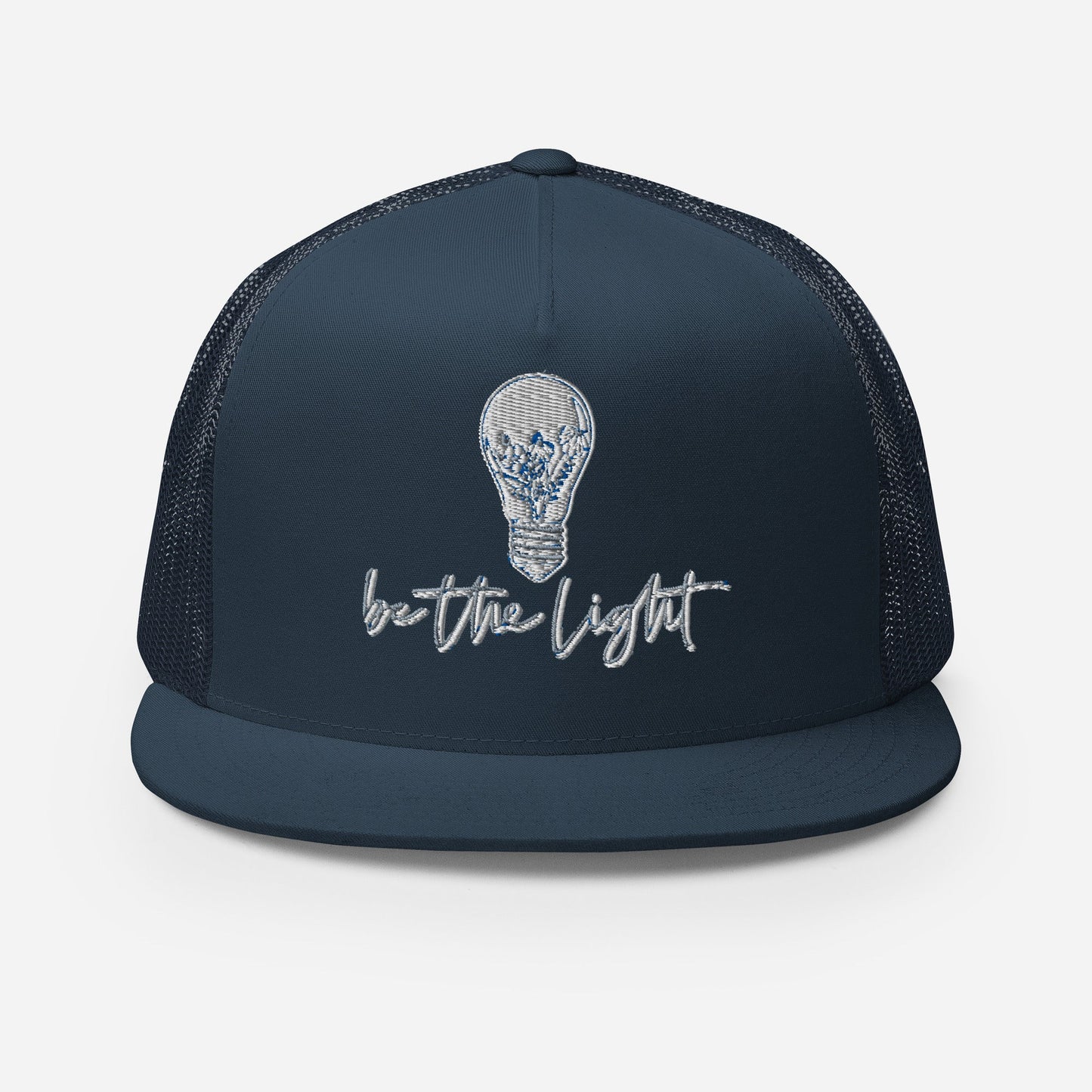 "Be the Light" Christian Hat, Bible Verse Hat, Yupoong 6006 Trucker Cap - Wellness Shine