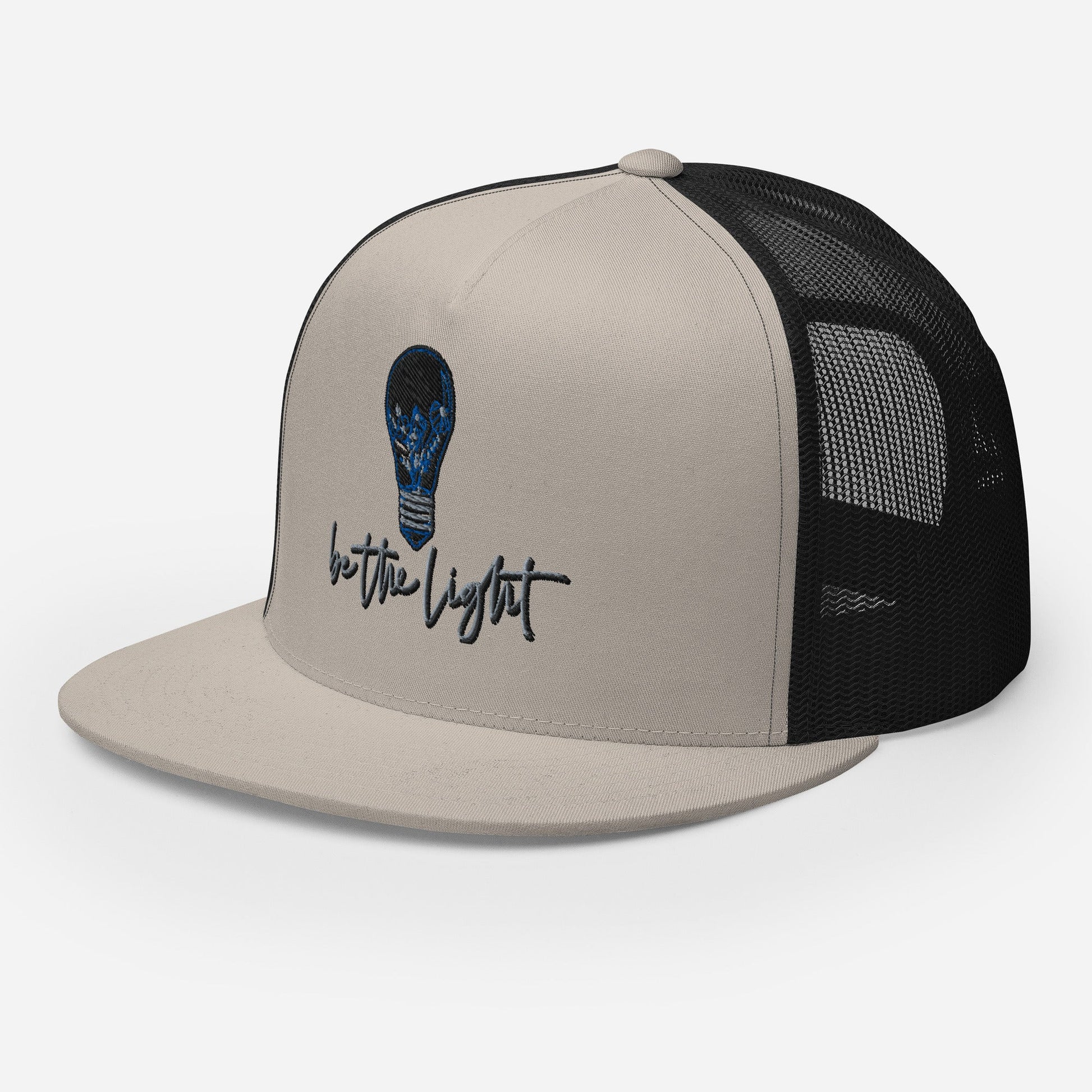 "Be the Light" Christian Hat, Bible Verse Hat, Yupoong 6006 Trucker Cap - Wellness Shine