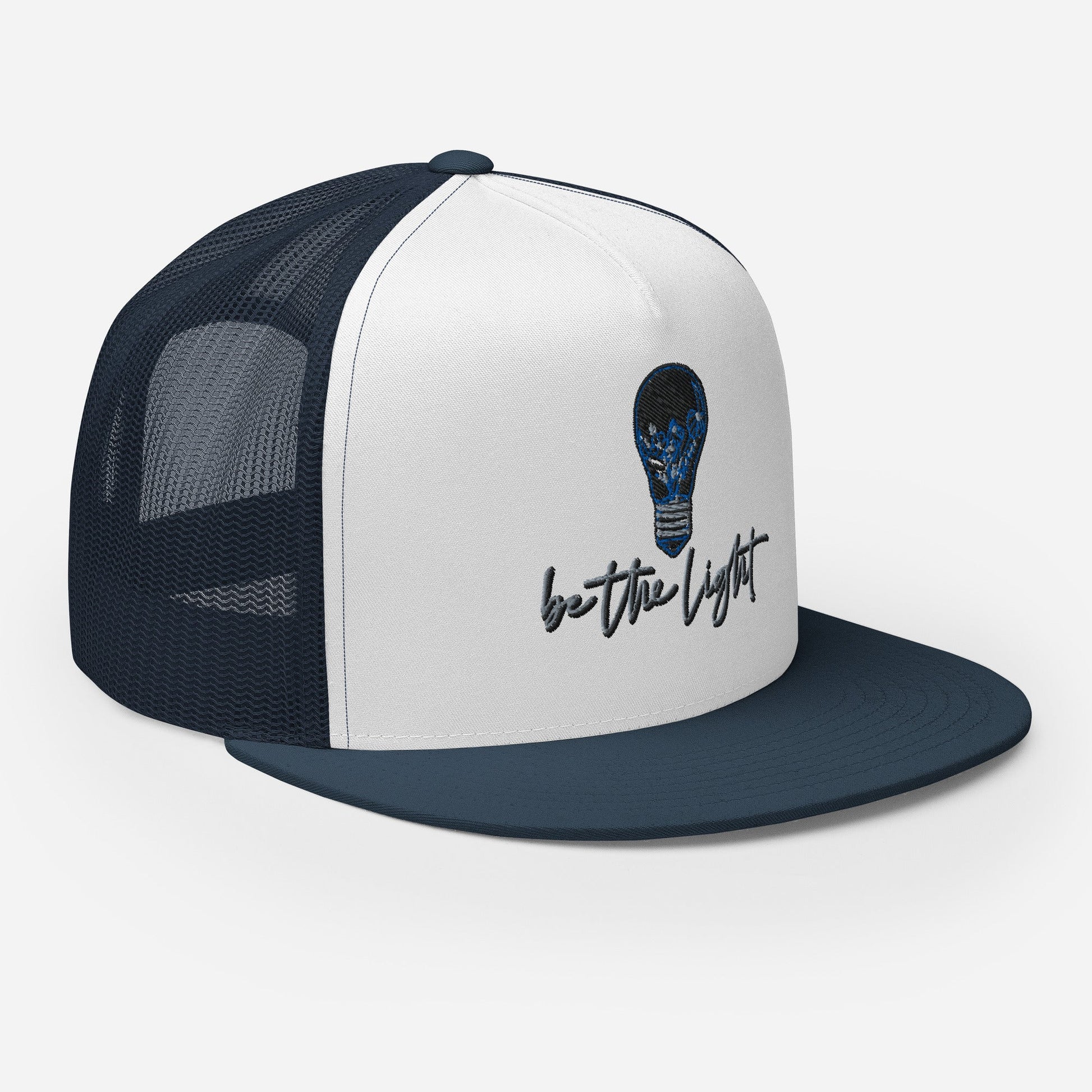 "Be the Light" Christian Hat, Bible Verse Hat, Yupoong 6006 Trucker Cap - Wellness Shine