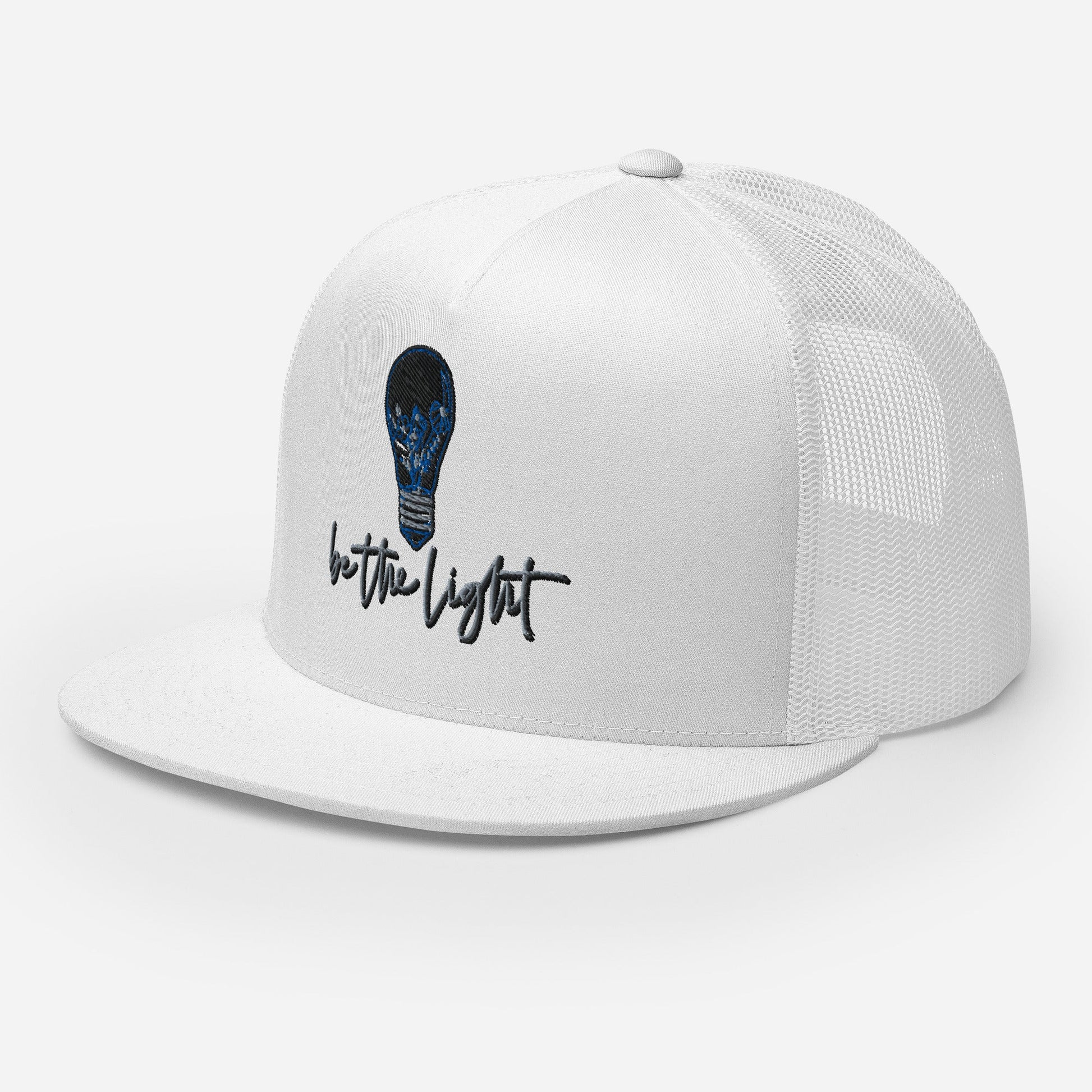 "Be the Light" Christian Hat, Bible Verse Hat, Yupoong 6006 Trucker Cap - Wellness Shine