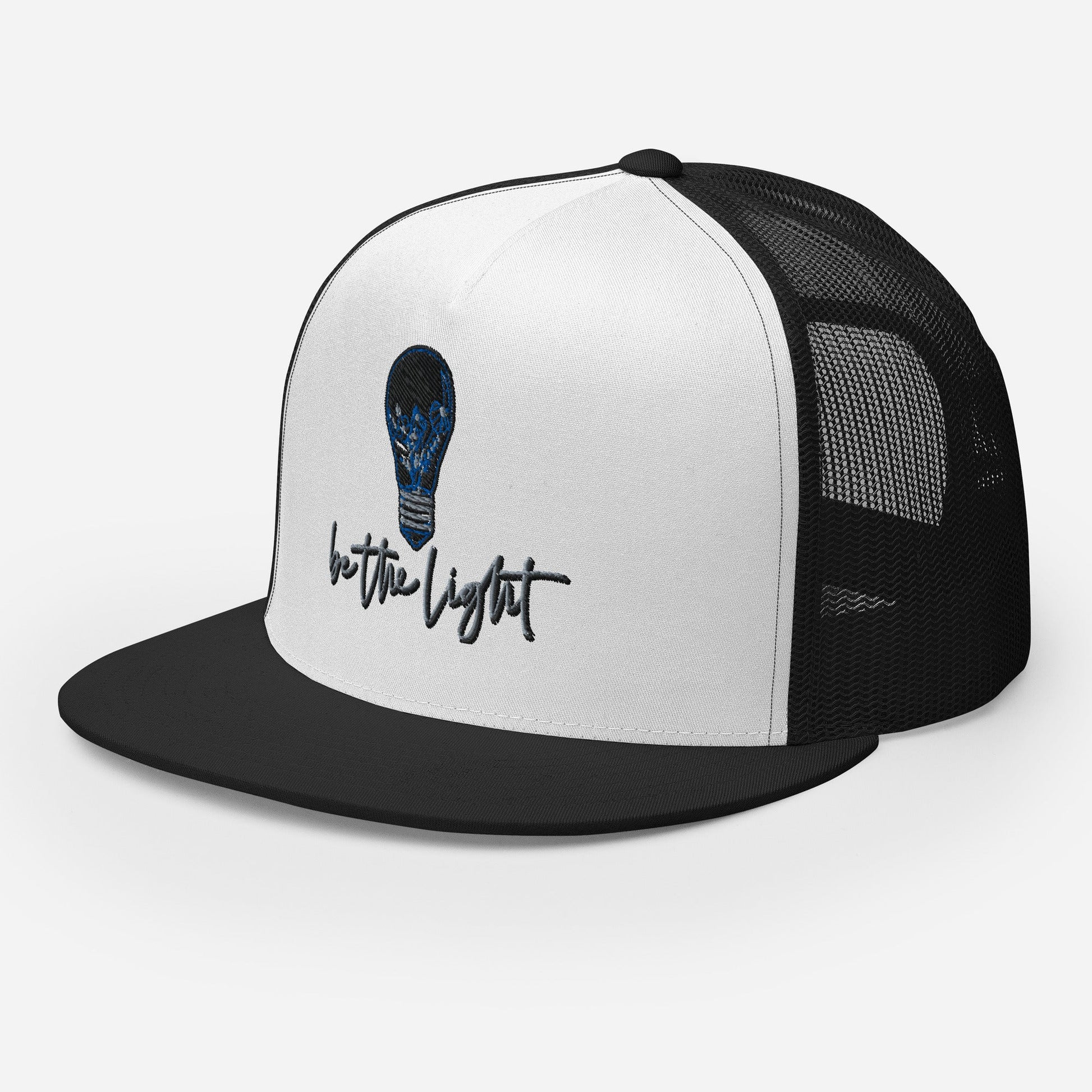 "Be the Light" Christian Hat, Bible Verse Hat, Yupoong 6006 Trucker Cap - Wellness Shine