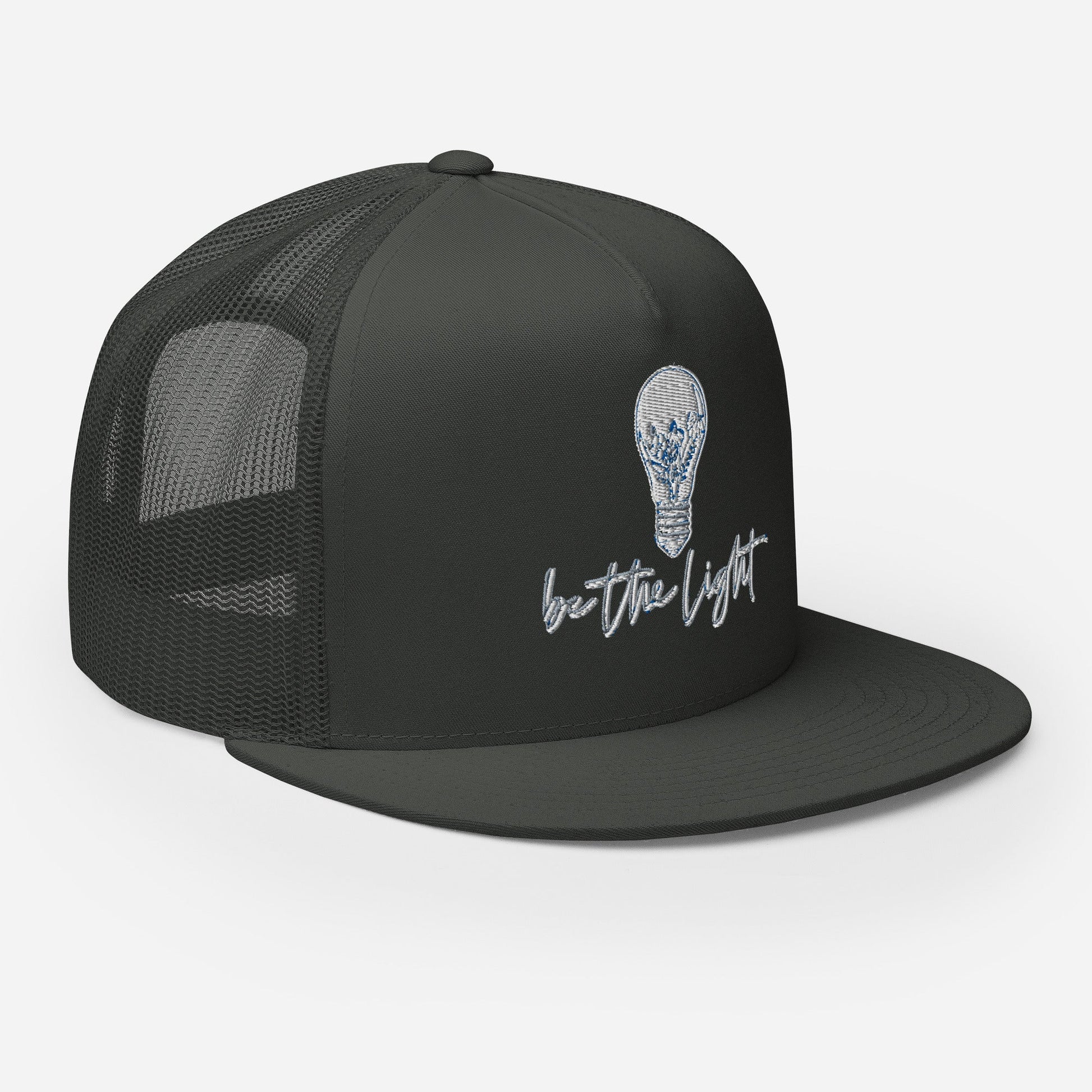 "Be the Light" Christian Hat, Bible Verse Hat, Yupoong 6006 Trucker Cap - Wellness Shine