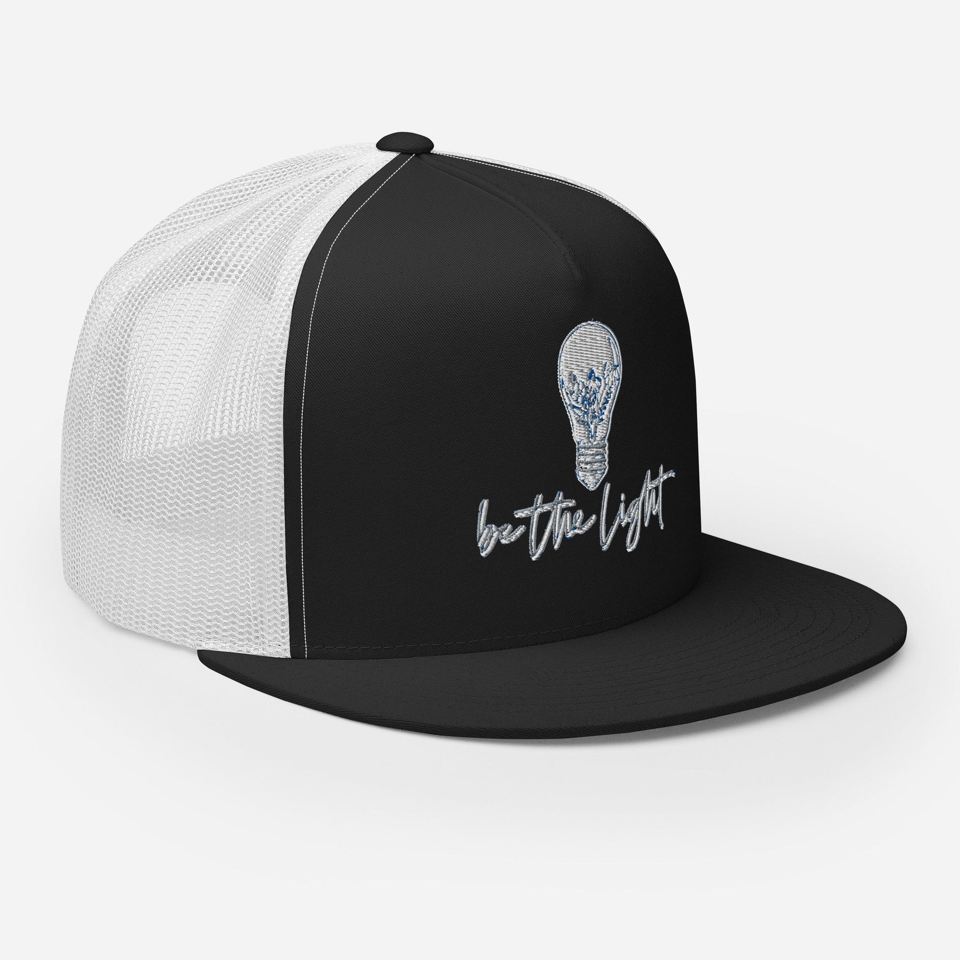 "Be the Light" Christian Hat, Bible Verse Hat, Yupoong 6006 Trucker Cap - Wellness Shine
