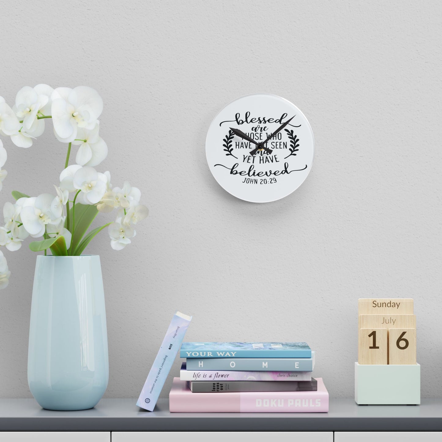 Blessed Are Those Acrylic Wall Clock - Wellness Shine