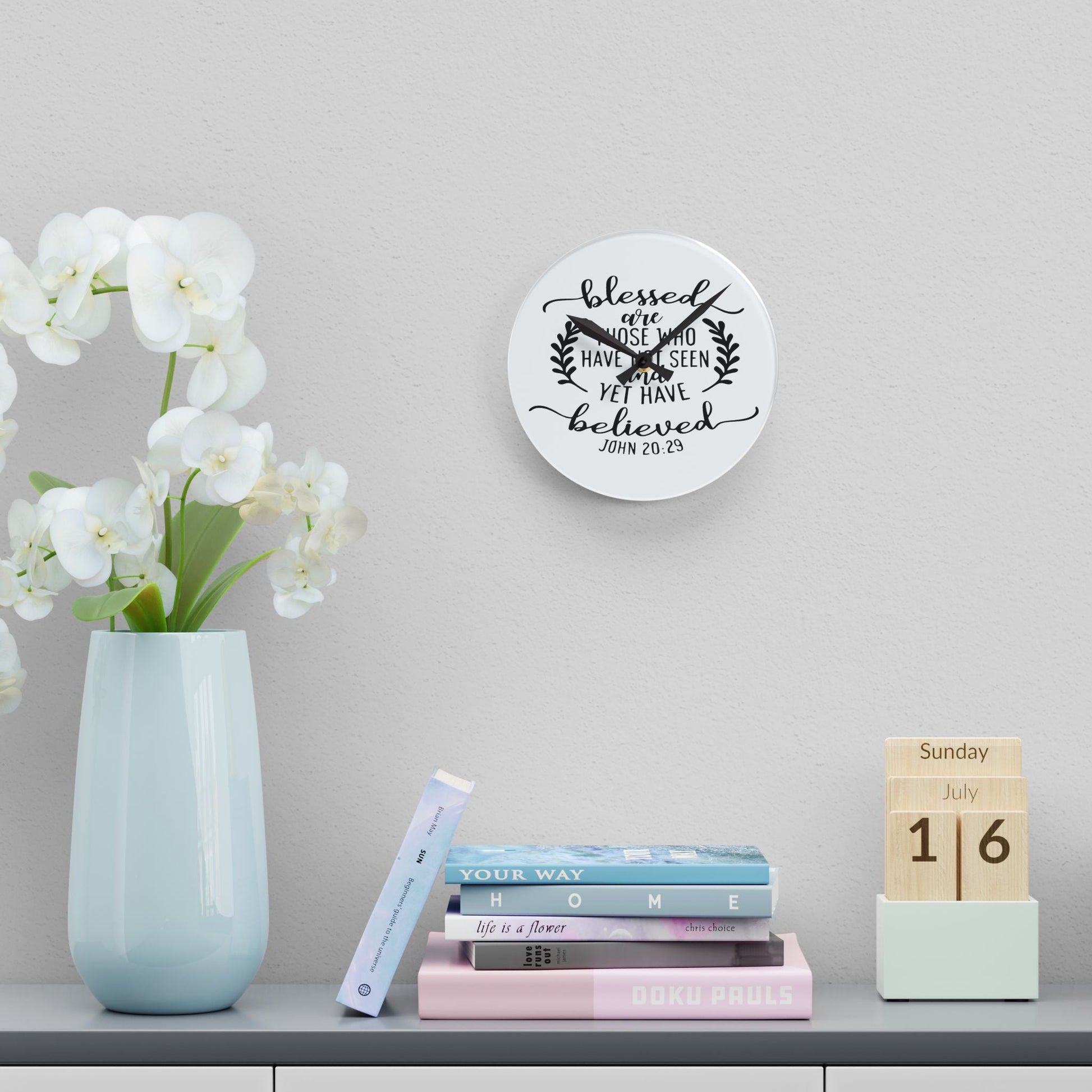 Blessed Are Those Acrylic Wall Clock - Wellness Shine