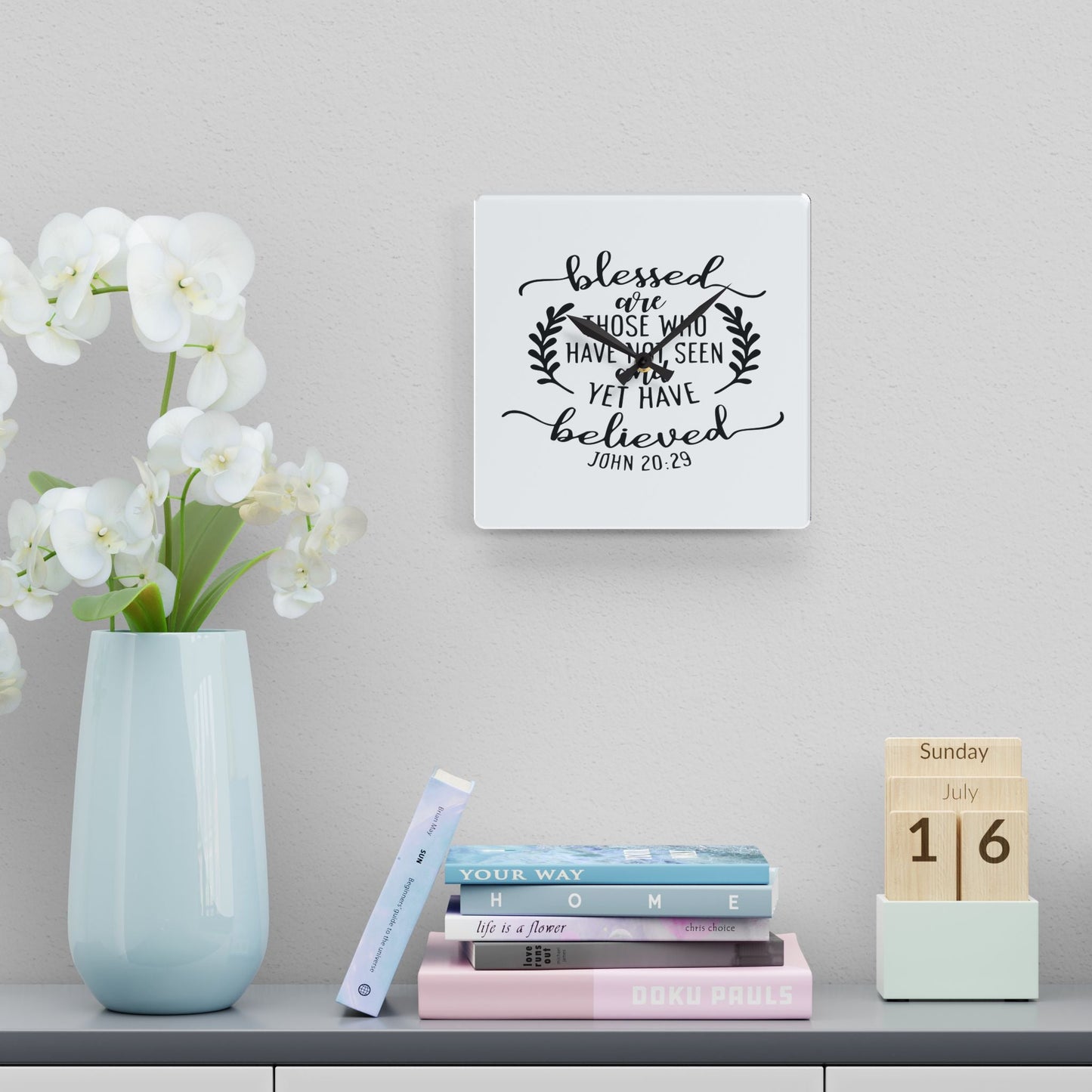 Blessed Are Those Acrylic Wall Clock - Wellness Shine