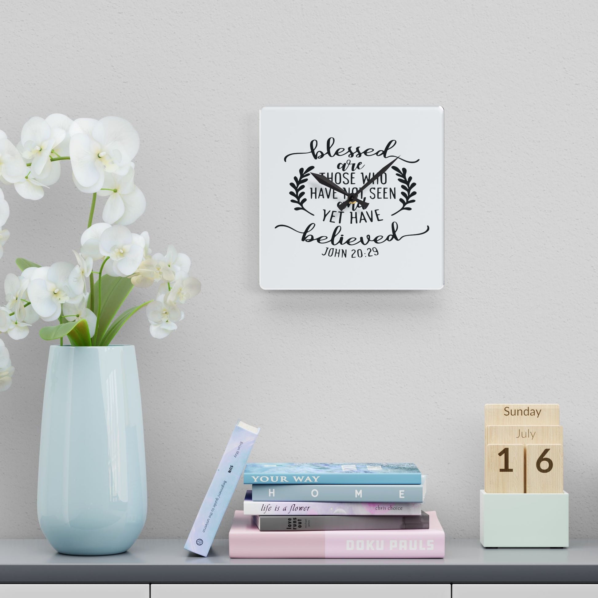 Blessed Are Those Acrylic Wall Clock - Wellness Shine