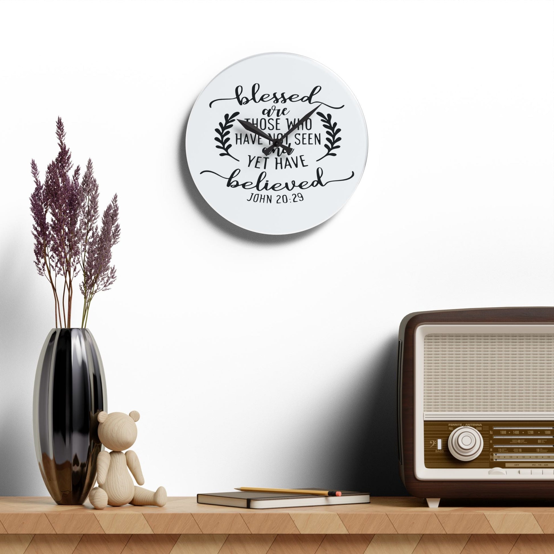 Blessed Are Those Acrylic Wall Clock - Wellness Shine