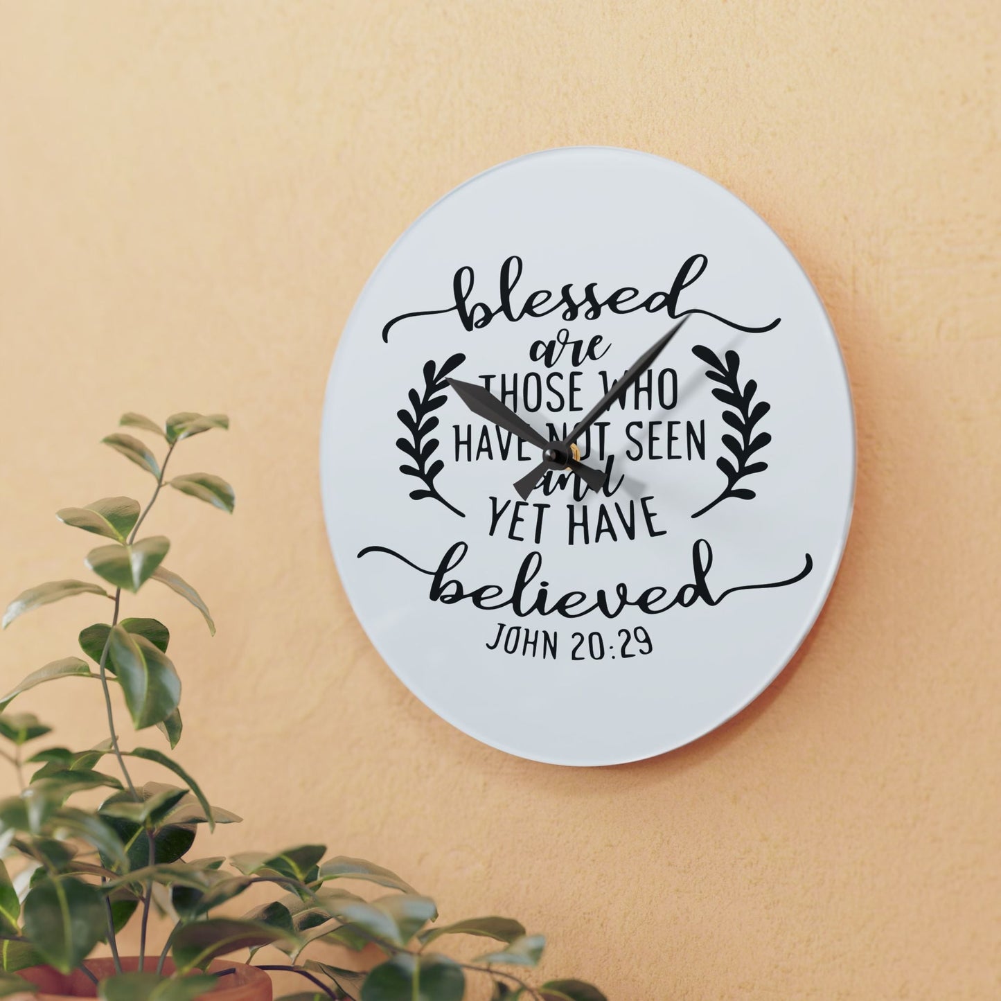 Blessed Are Those Acrylic Wall Clock - Wellness Shine
