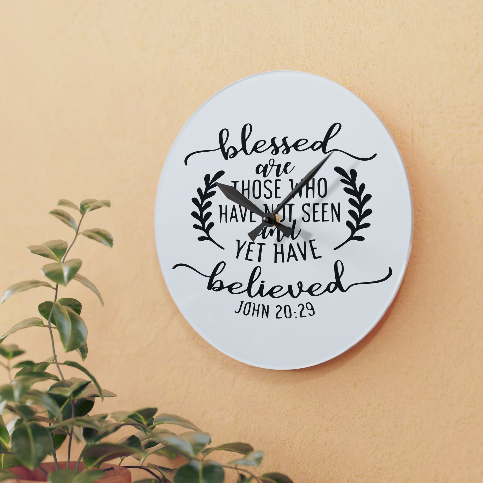 Blessed Are Those Acrylic Wall Clock - Wellness Shine
