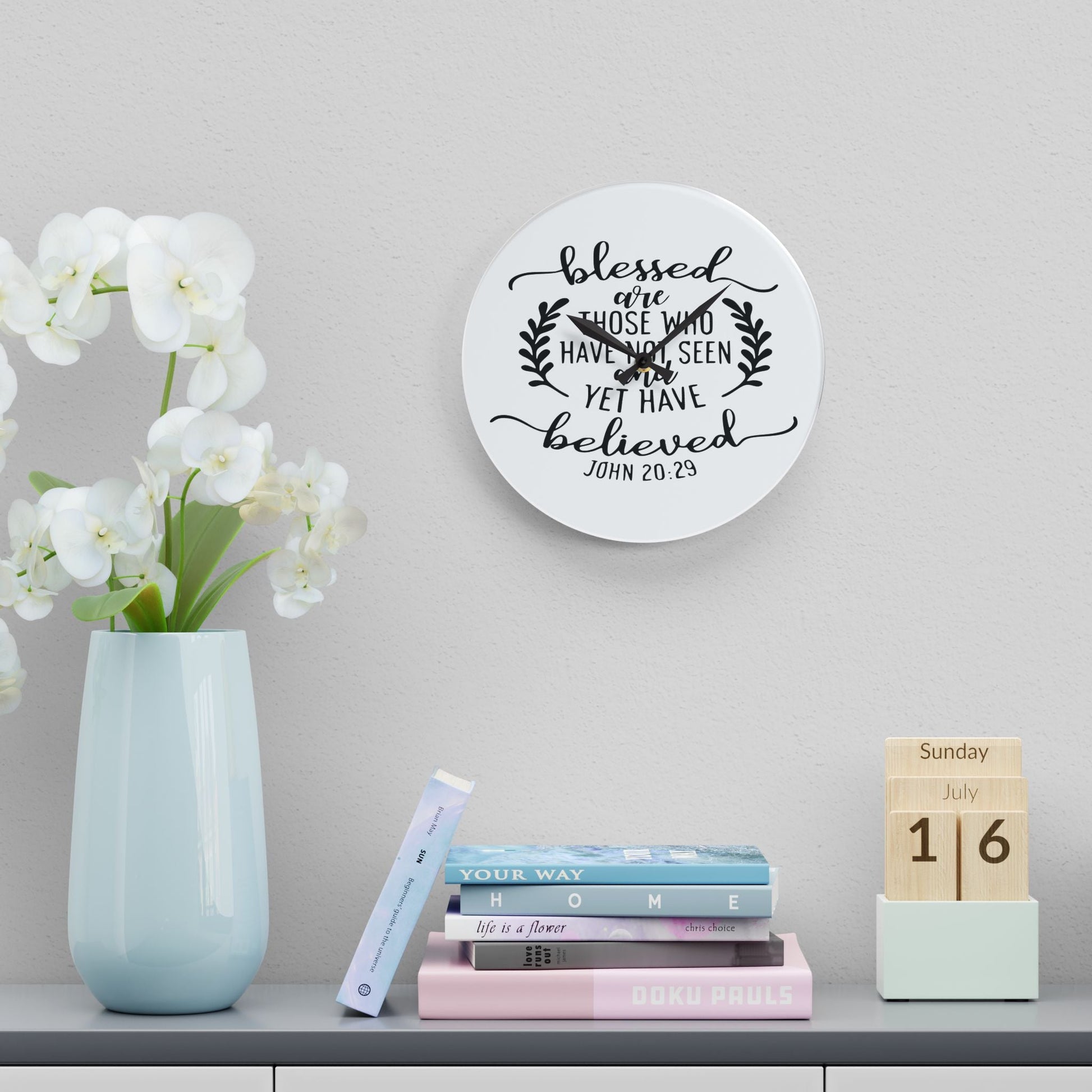Blessed Are Those Acrylic Wall Clock - Wellness Shine