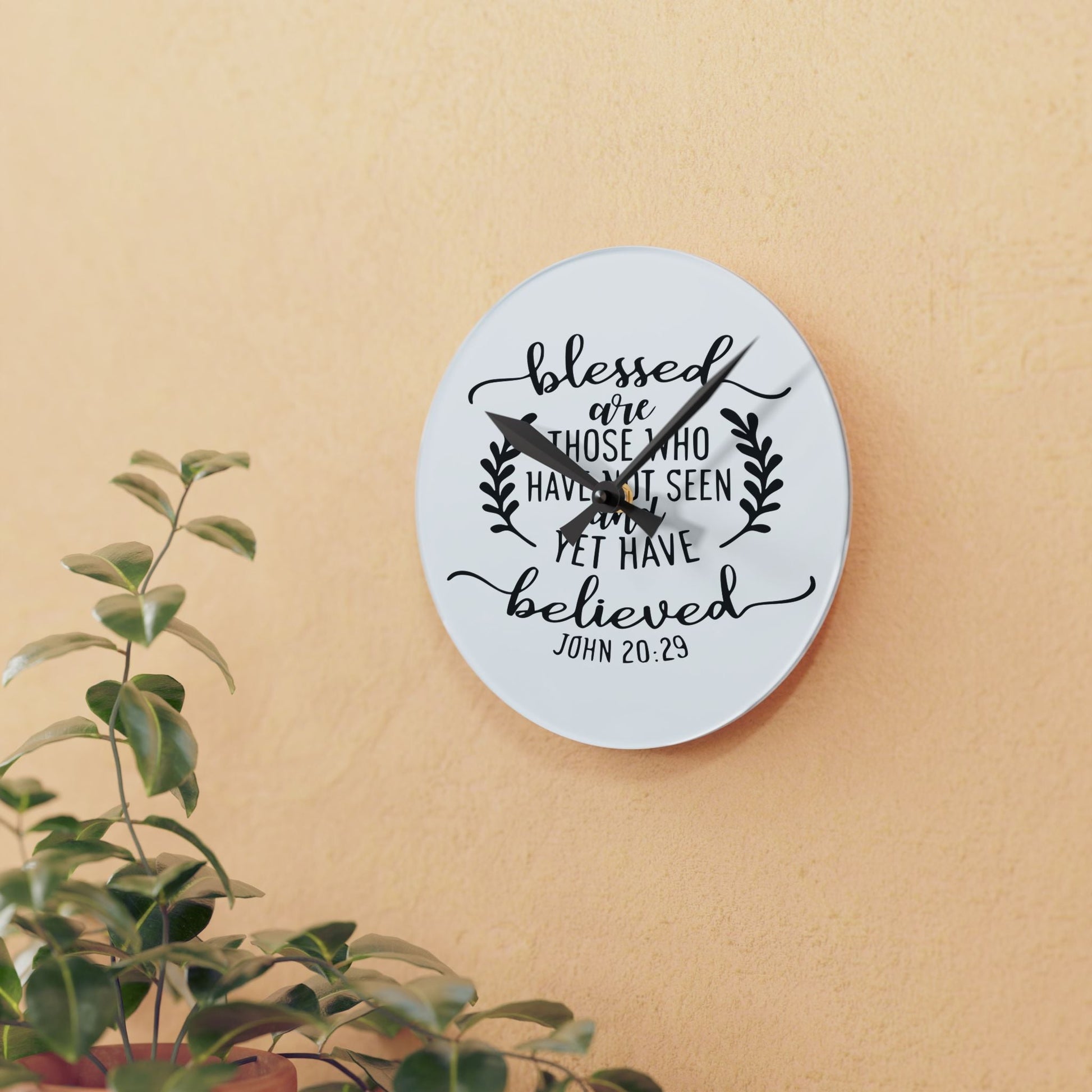 Blessed Are Those Acrylic Wall Clock - Wellness Shine