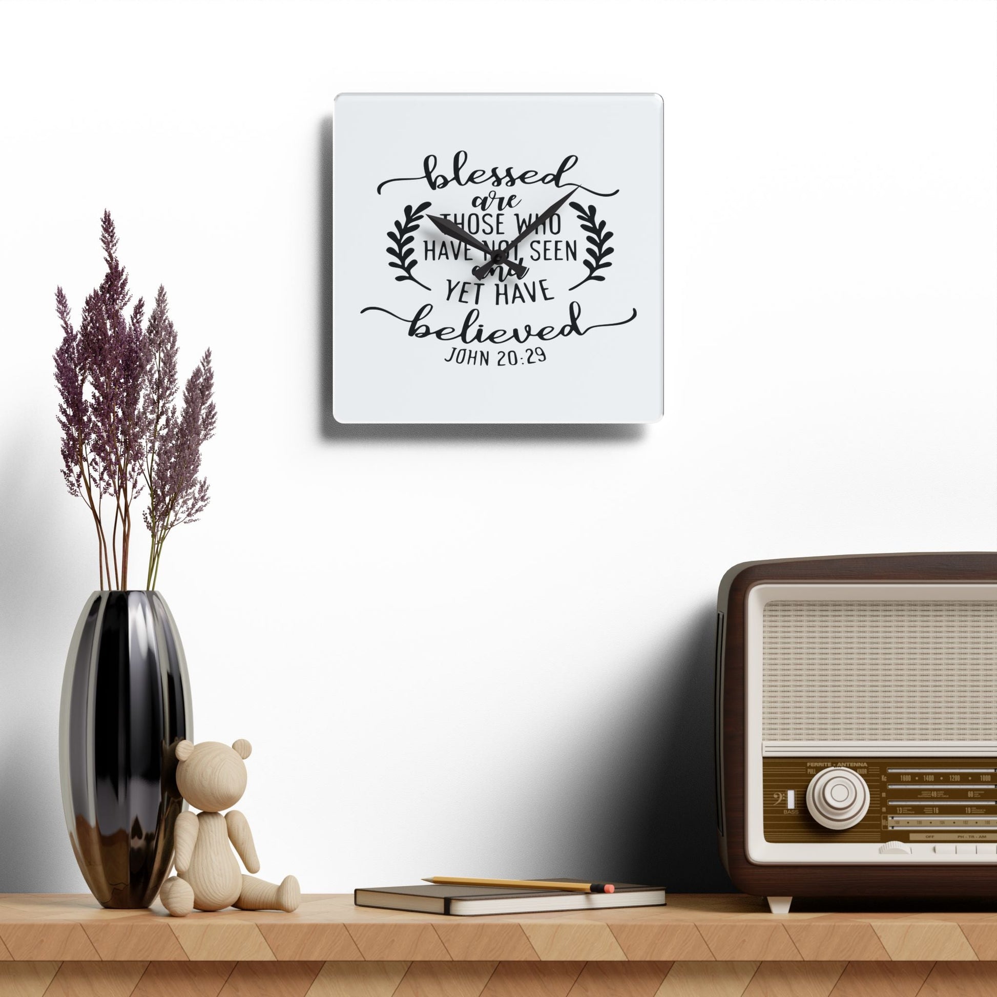 Blessed Are Those Acrylic Wall Clock - Wellness Shine