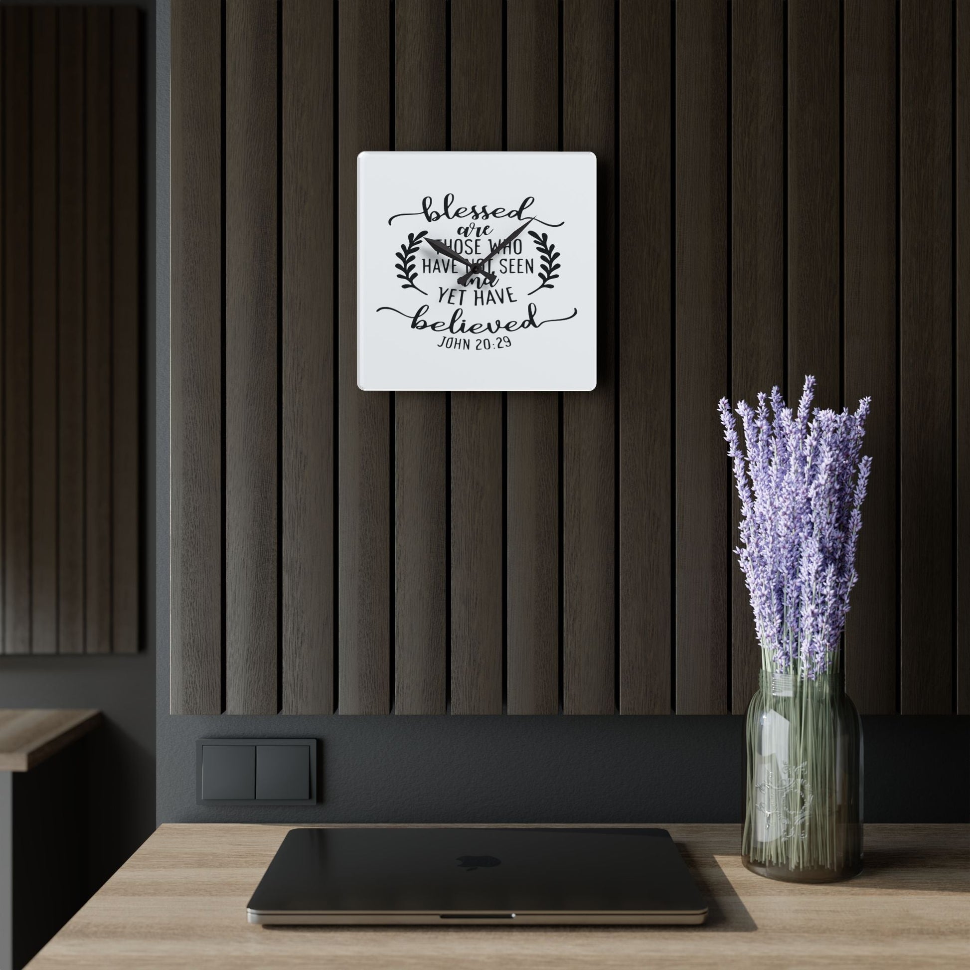 Blessed Are Those Acrylic Wall Clock - Wellness Shine