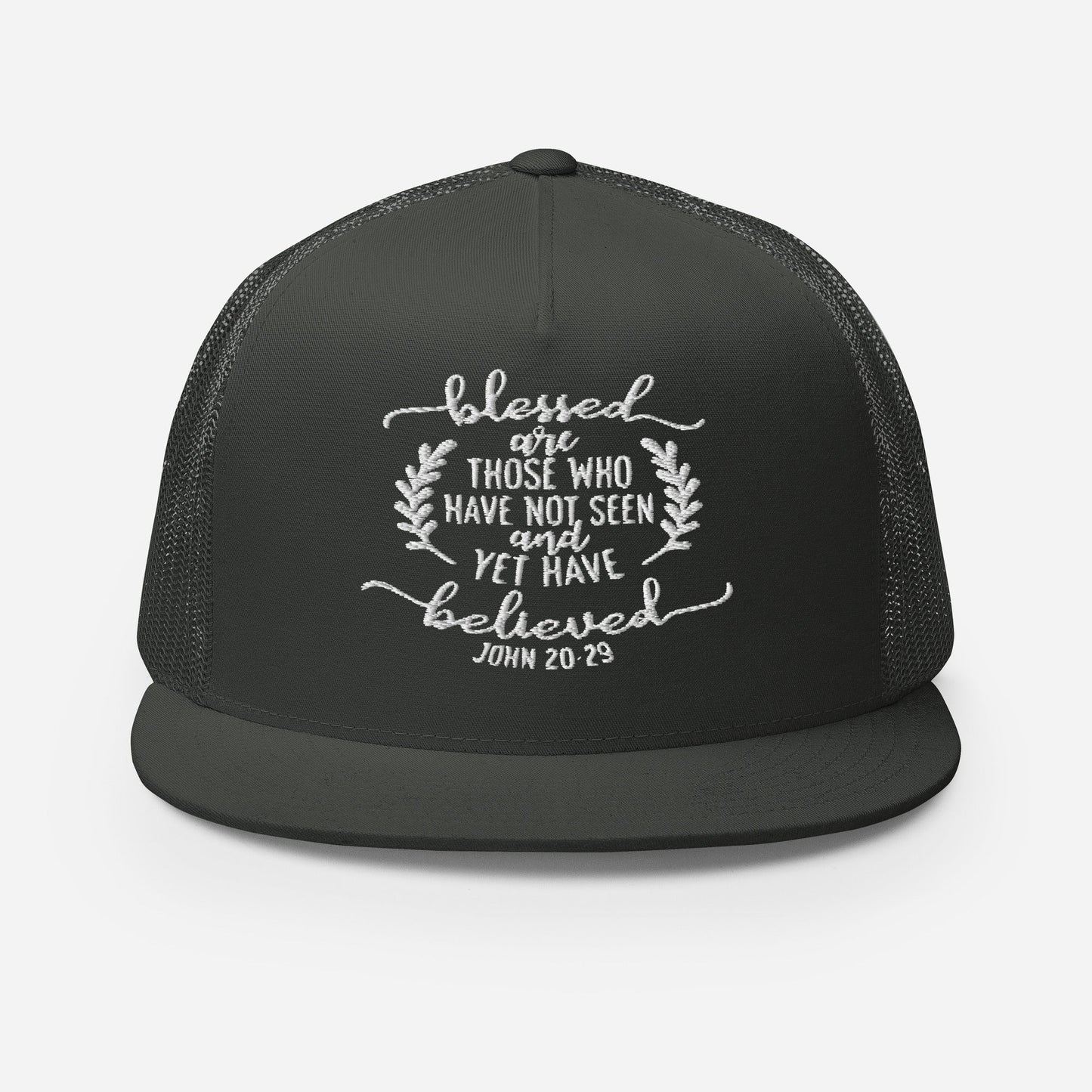 "Blessed Are Those" Christian Hat, Bible Verse Hat, Yupoong 6006 Trucker Cap - Wellness Shine
