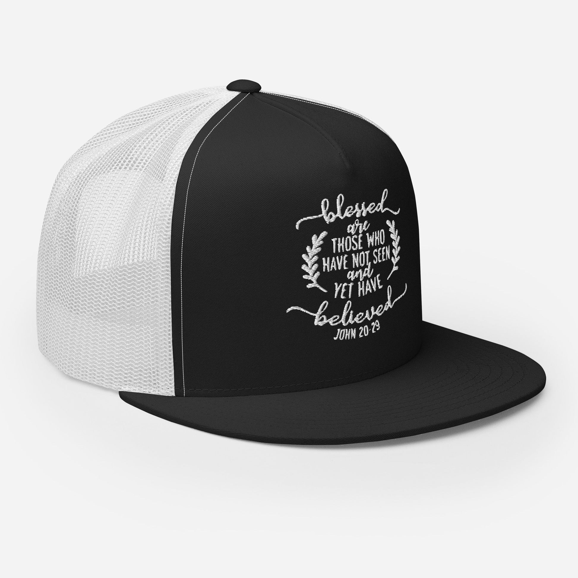 "Blessed Are Those" Christian Hat, Bible Verse Hat, Yupoong 6006 Trucker Cap - Wellness Shine