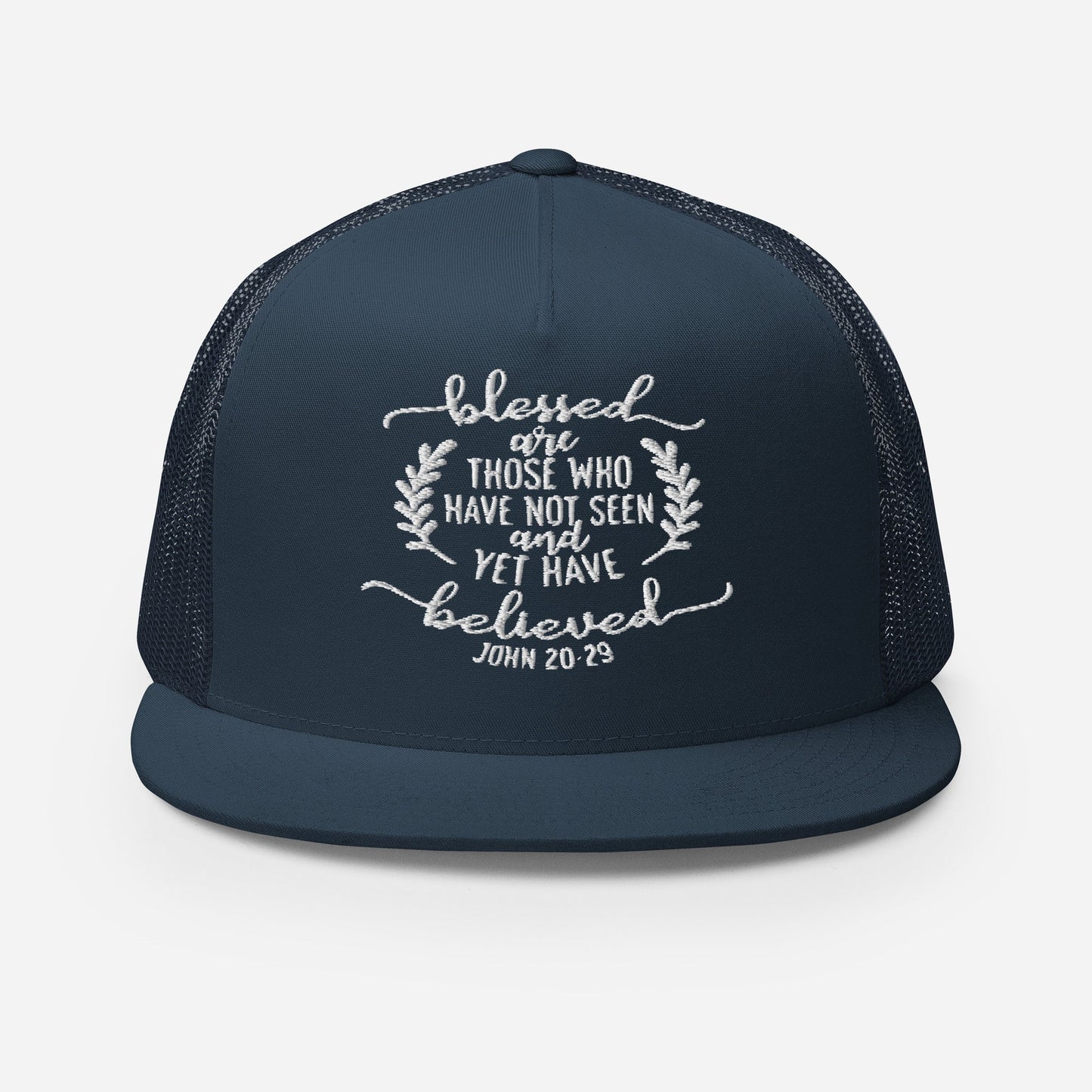 "Blessed Are Those" Christian Hat, Bible Verse Hat, Yupoong 6006 Trucker Cap - Wellness Shine