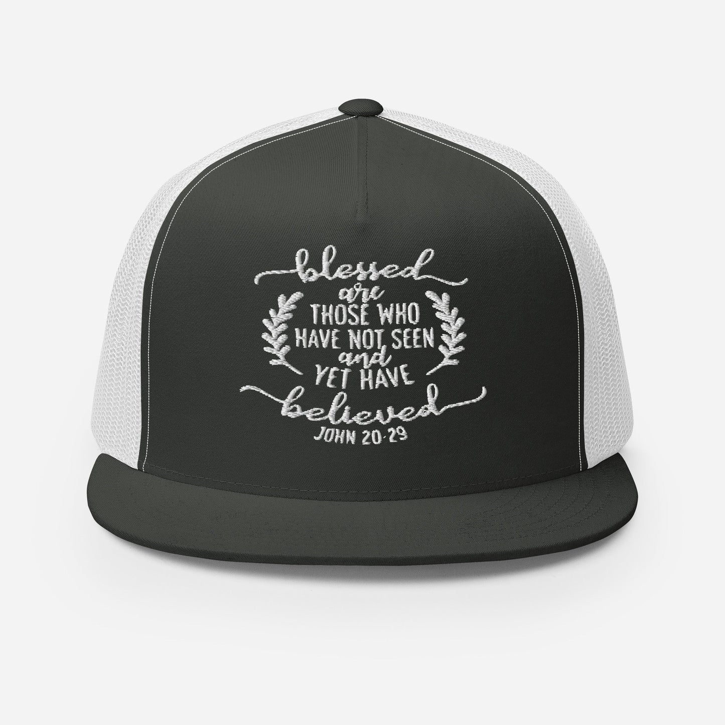 "Blessed Are Those" Christian Hat, Bible Verse Hat, Yupoong 6006 Trucker Cap - Wellness Shine