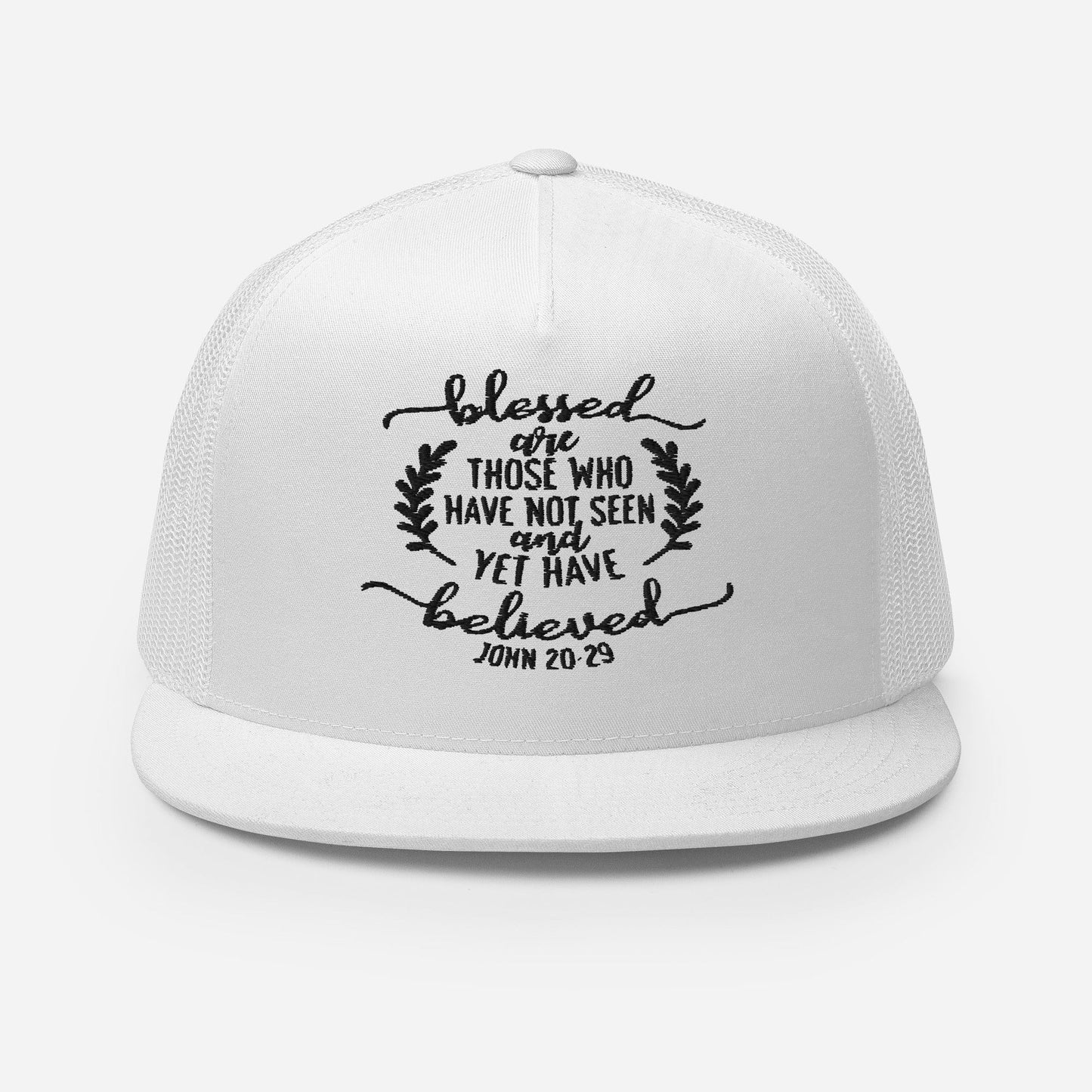"Blessed Are Those" Christian Hat, Bible Verse Hat, Yupoong 6006 Trucker Cap - Wellness Shine