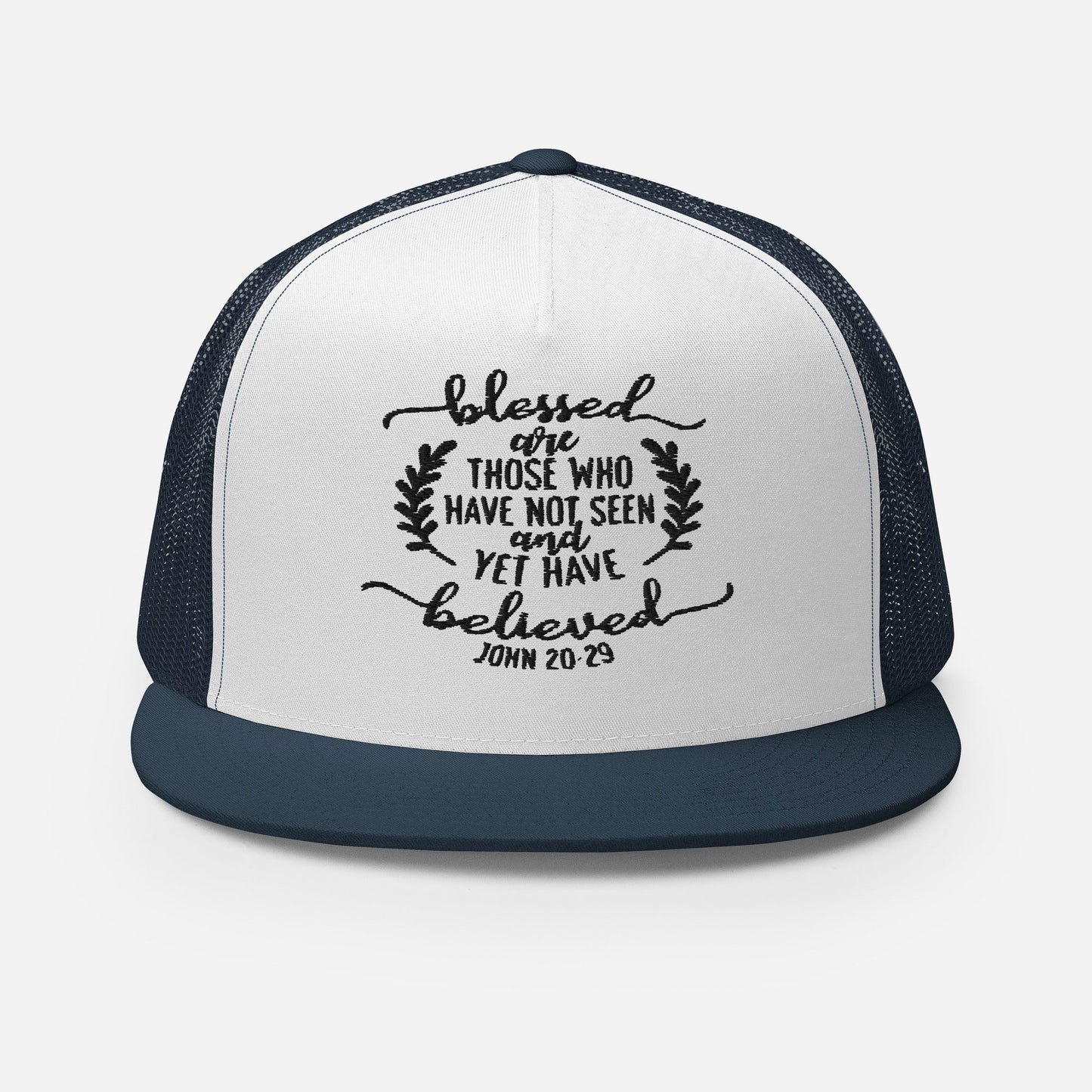"Blessed Are Those" Christian Hat, Bible Verse Hat, Yupoong 6006 Trucker Cap - Wellness Shine
