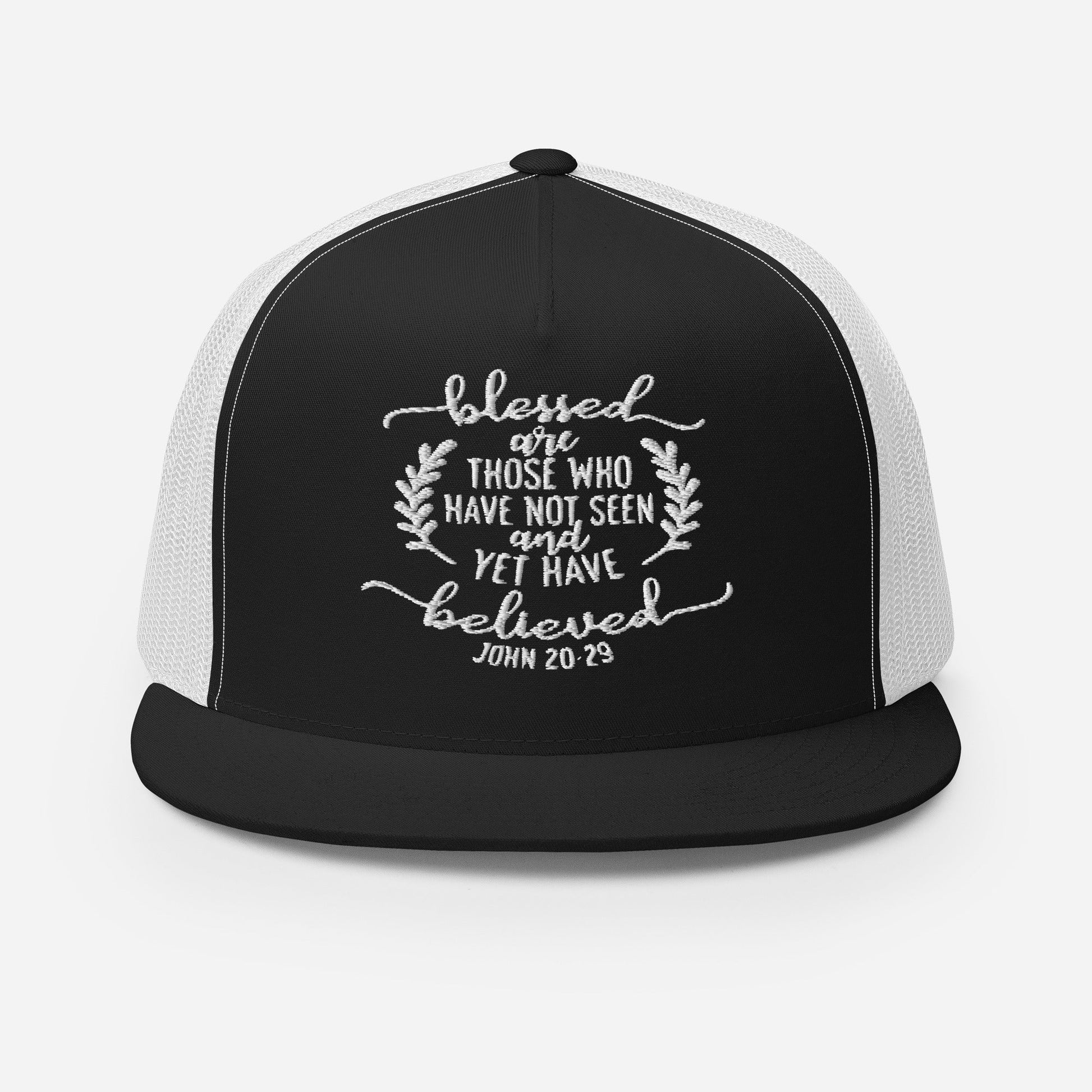 "Blessed Are Those" Christian Hat, Bible Verse Hat, Yupoong 6006 Trucker Cap - Wellness Shine