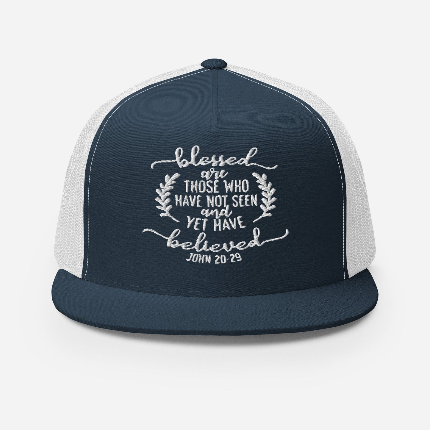 "Blessed Are Those" Christian Hat, Bible Verse Hat, Yupoong 6006 Trucker Cap - Wellness Shine