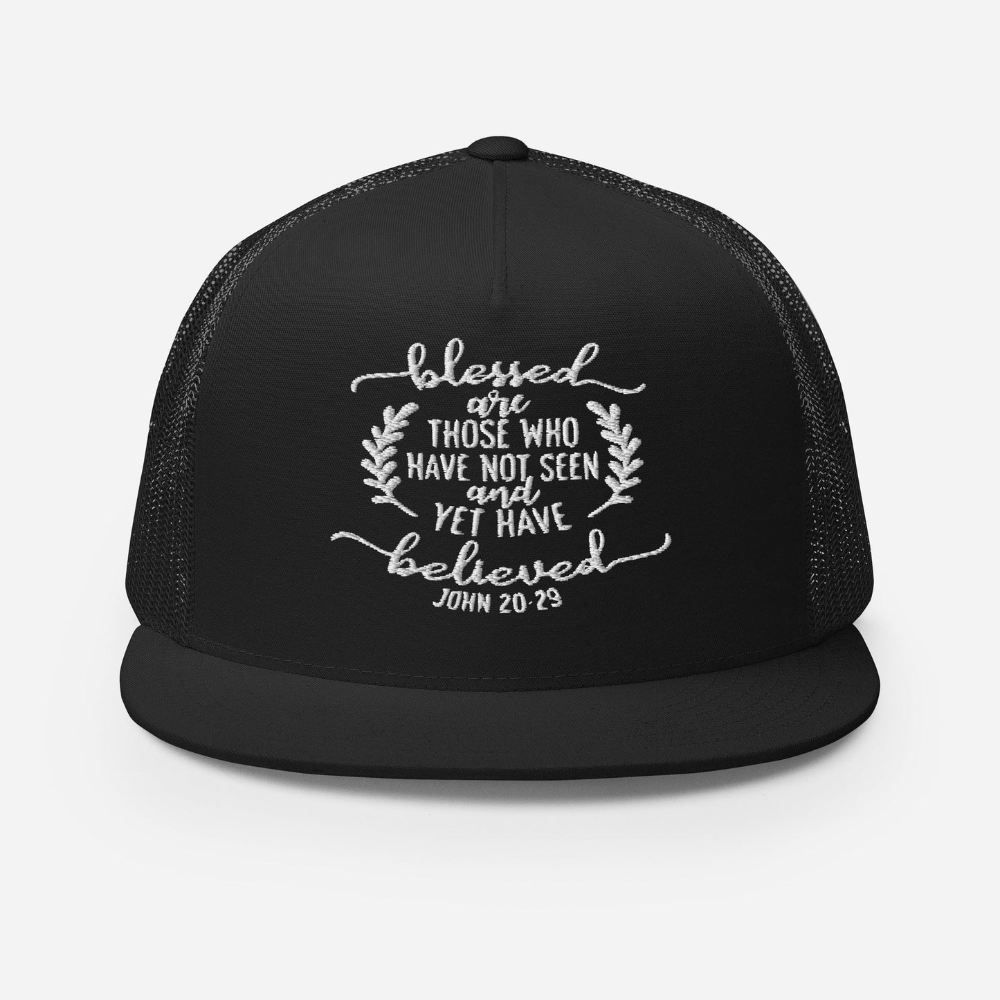 "Blessed Are Those" Christian Hat, Bible Verse Hat, Yupoong 6006 Trucker Cap - Wellness Shine