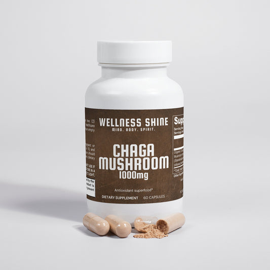 Chaga Mushroom – Antioxidant & Gut Health Support by Wellness Shine - Wellness Shine