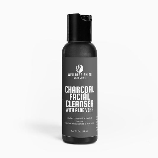 Charcoal Facial Cleanser - Cleansing, Refreshing and Moisturizing Skin Care by Wellness Shine - Wellness Shine
