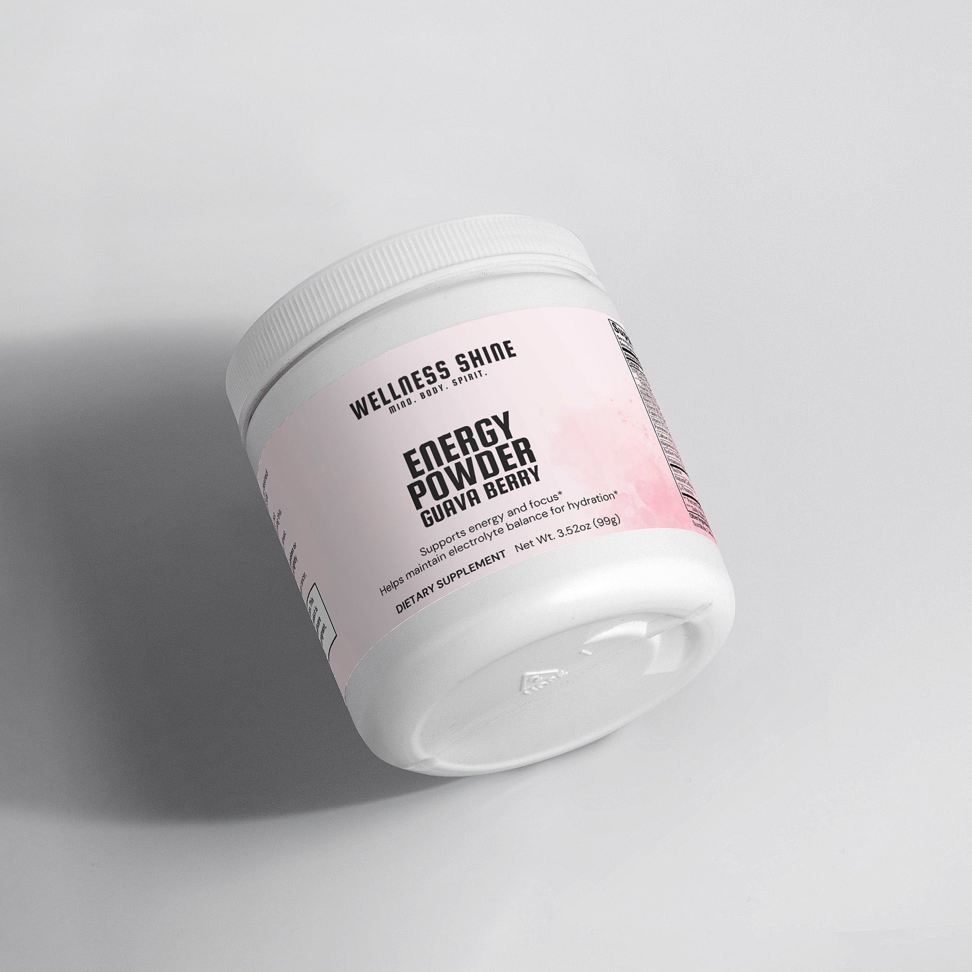 Energy Powder (Guava Berry) – Energy and Focus Supplement by Wellness Shine - Wellness Shine