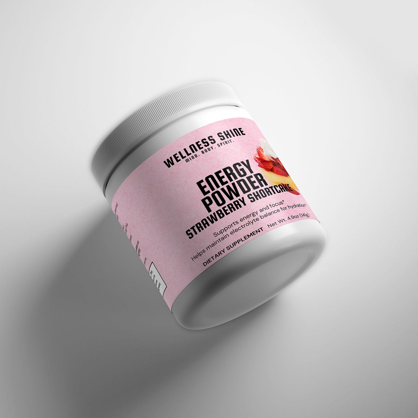 Energy Powder (Strawberry Shortcake) – Energy and Focus Supplement by Wellness Shine - Wellness Shine